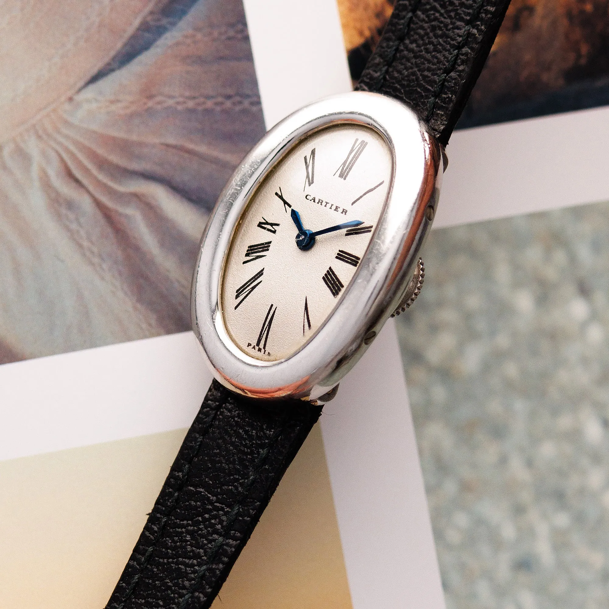 Cartier Platinum Baignoire Mechanical Watch