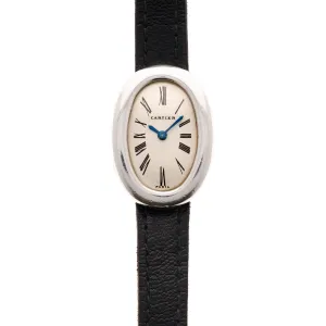 Cartier Platinum Baignoire Mechanical Watch