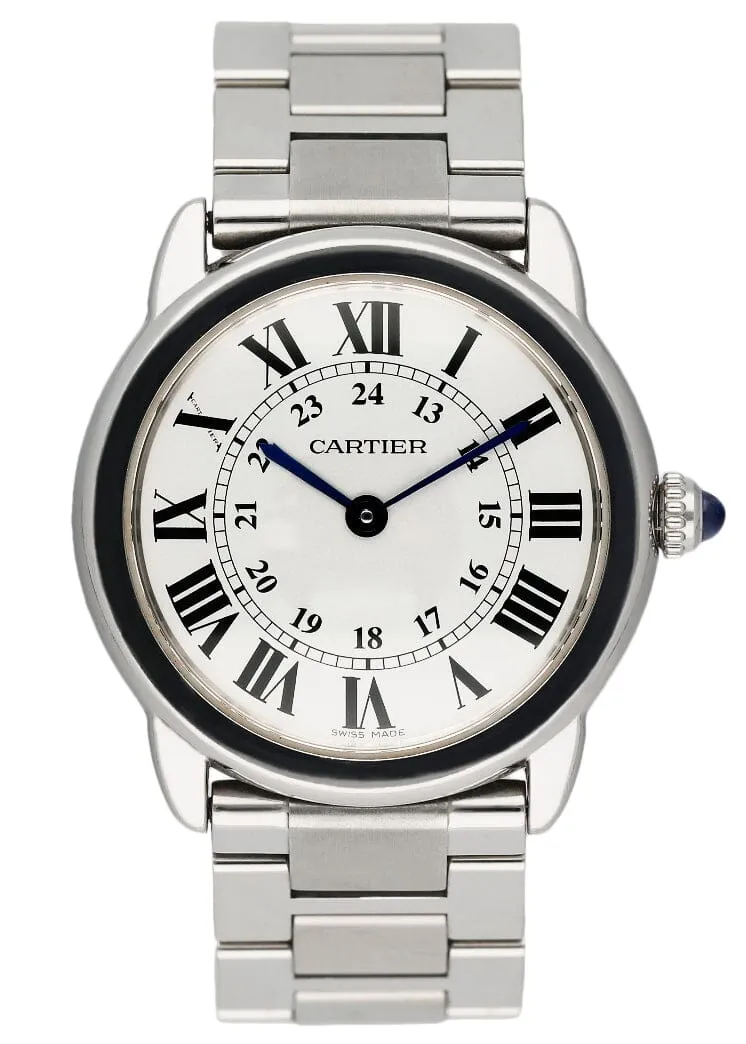 Cartier Ronde Solo W6701004 Silver Dial Steel Ladies Watch