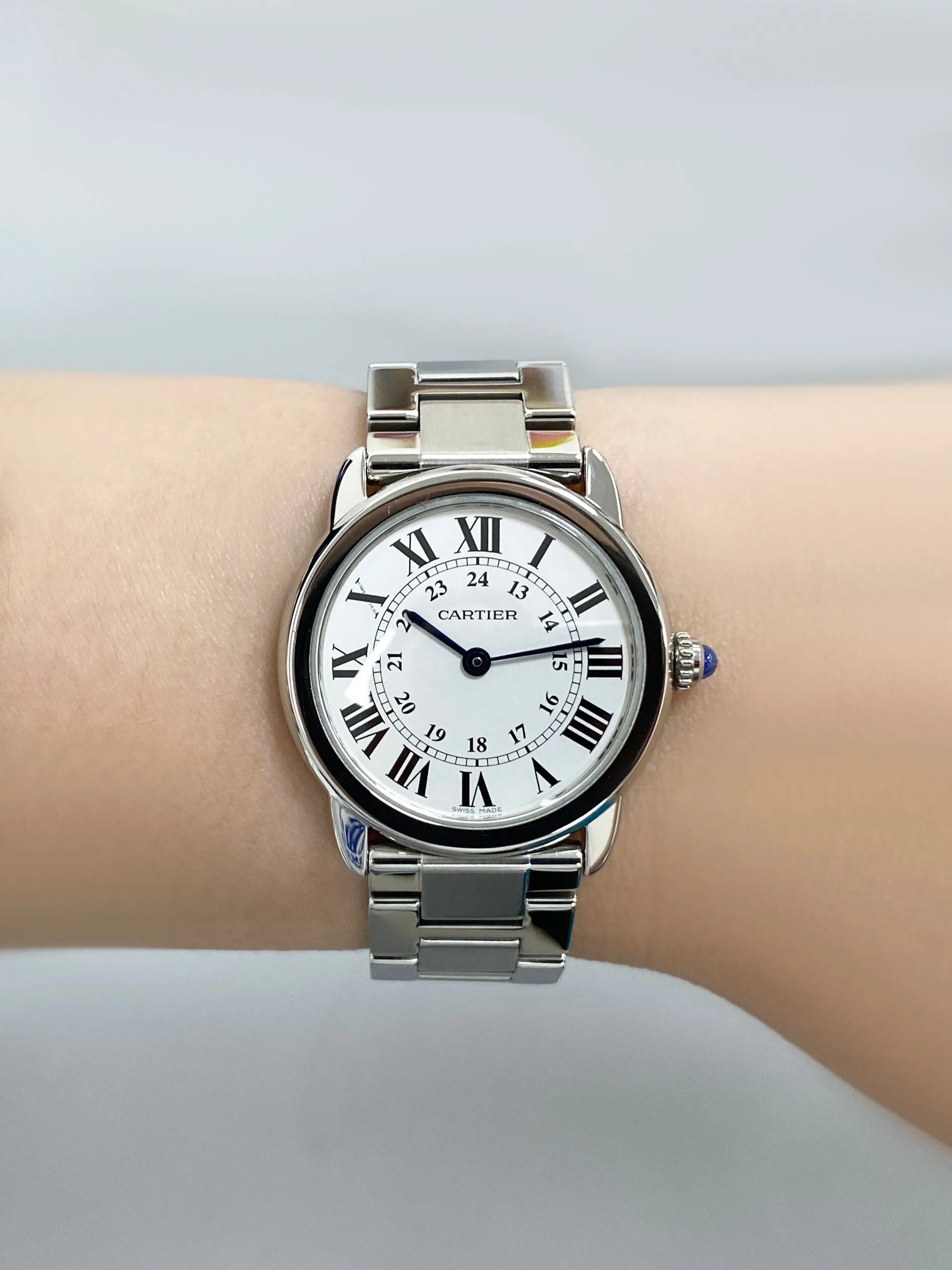 Cartier Ronde Solo W6701004 Silver Dial Steel Ladies Watch