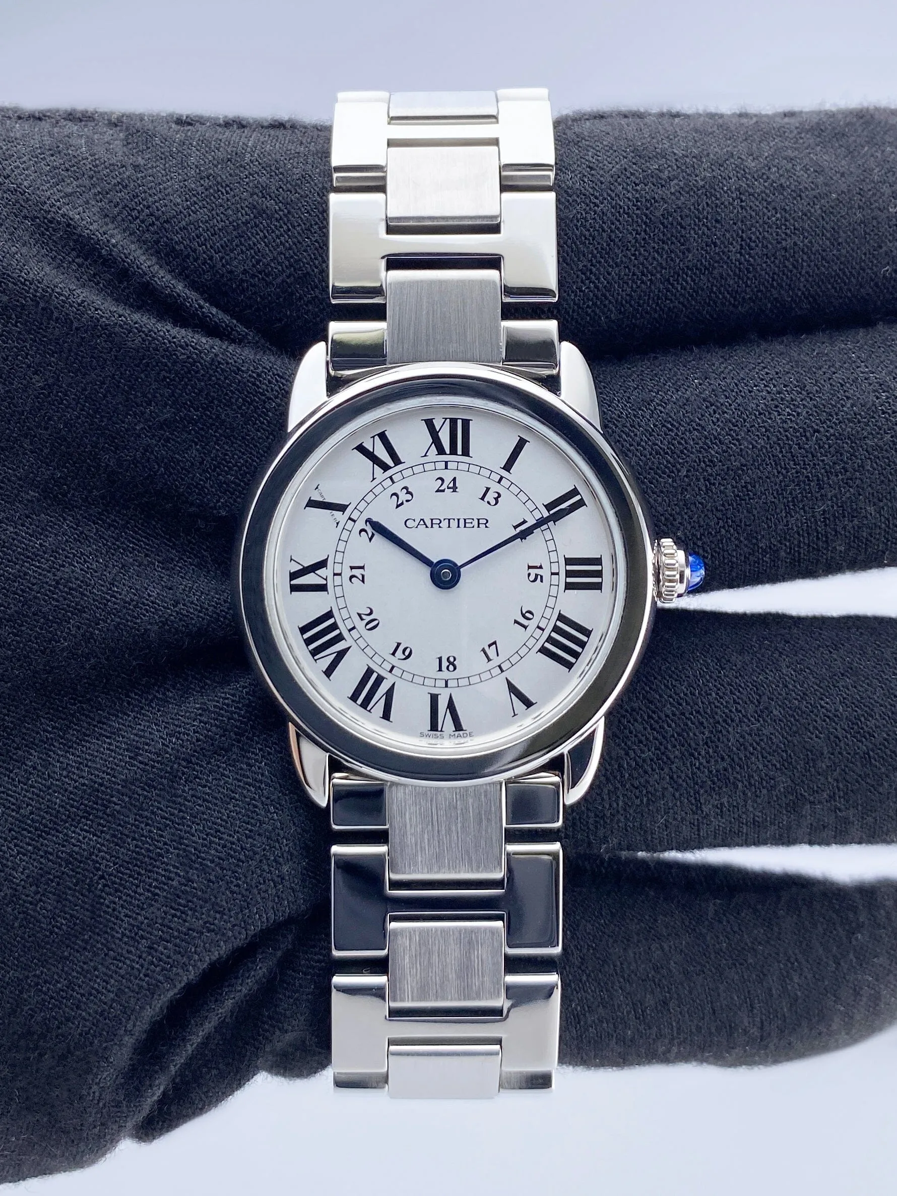 Cartier Ronde Solo W6701004 Silver Dial Steel Ladies Watch