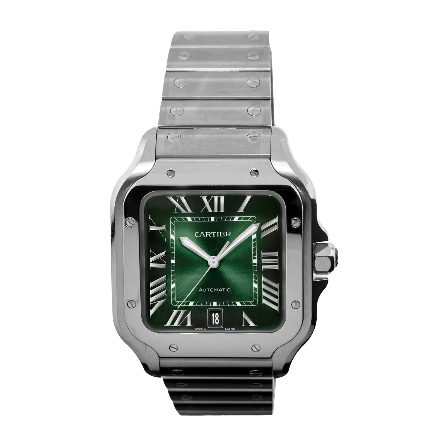 Cartier Santos 40mm Stainless Steel Green Dial WSSA0062