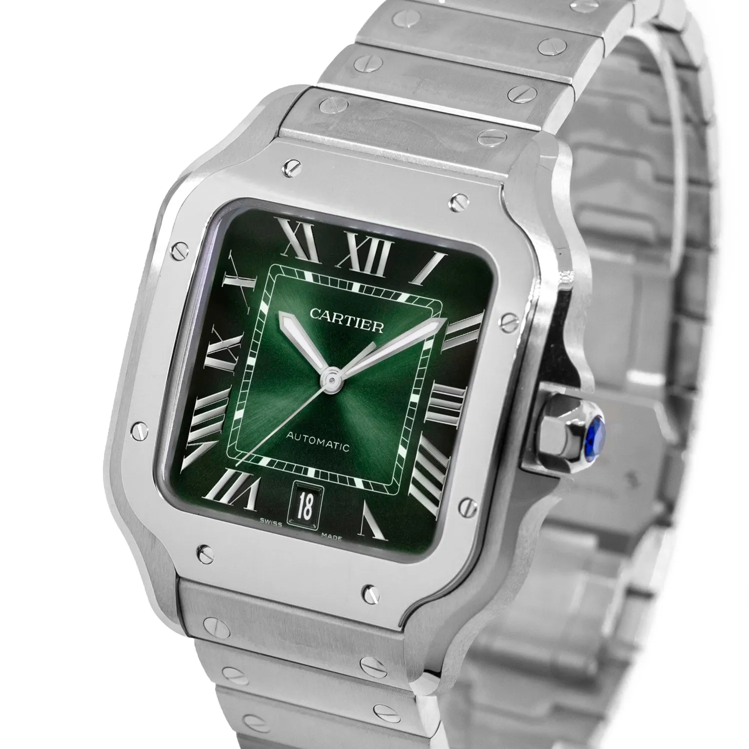 Cartier Santos 40mm Stainless Steel Green Dial WSSA0062