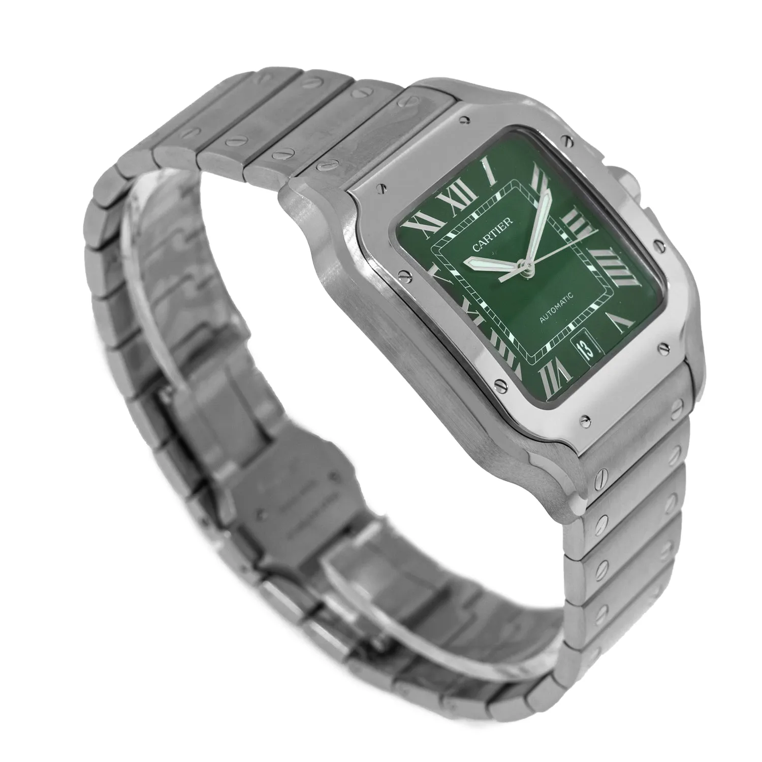 Cartier Santos 40mm Stainless Steel Green Dial WSSA0062