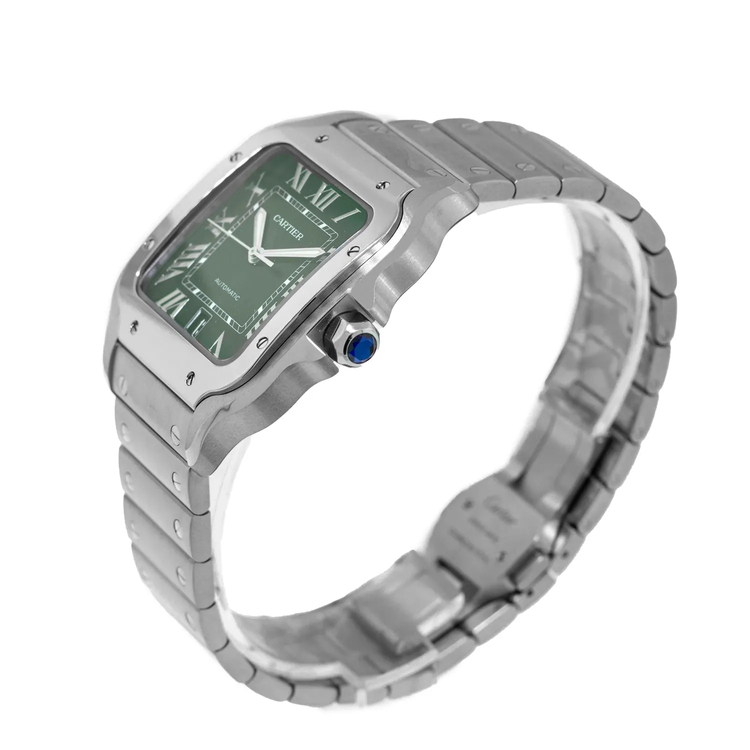Cartier Santos 40mm Stainless Steel Green Dial WSSA0062