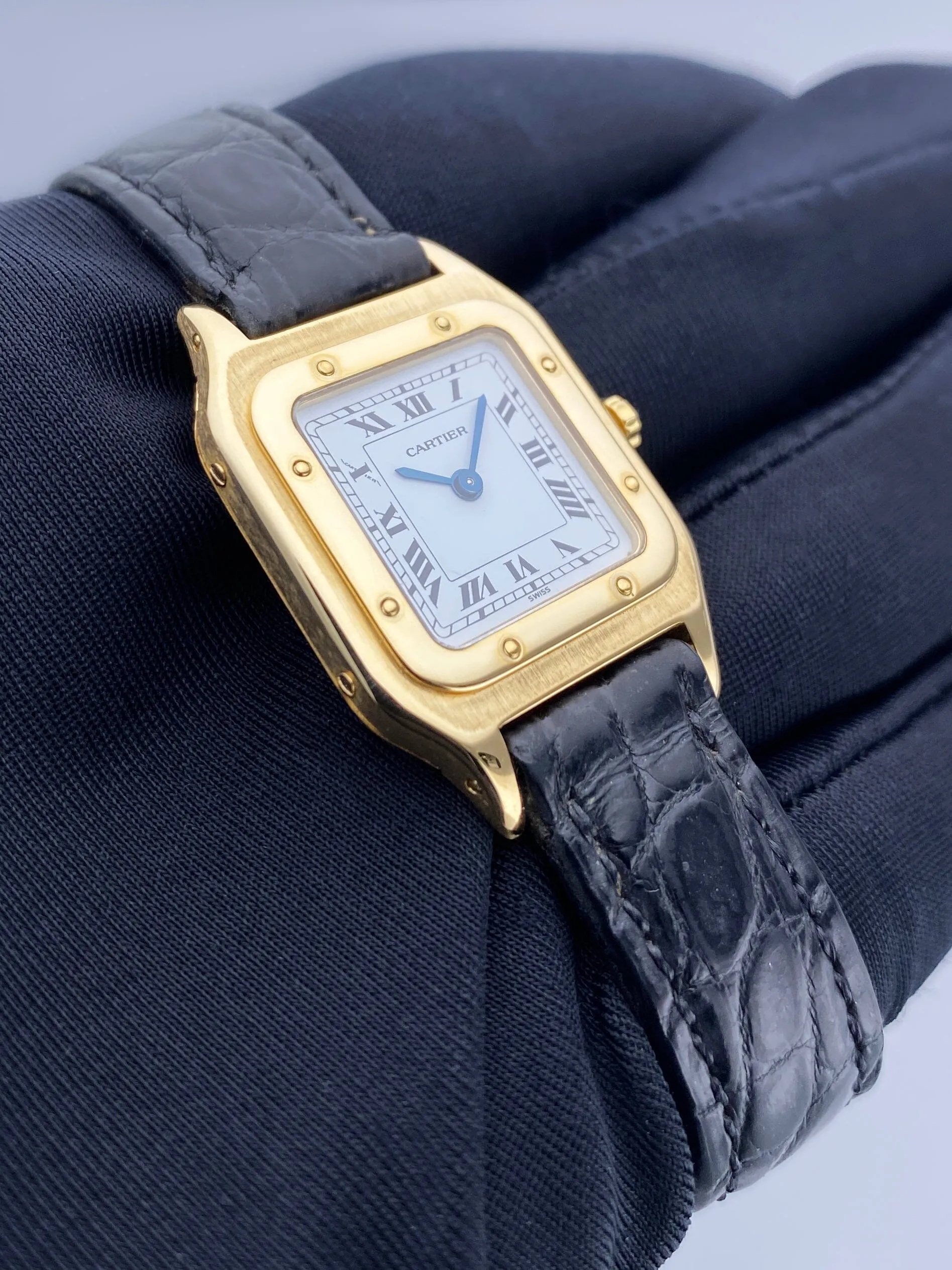 Cartier Santos Dumont W1505556 White Dial Ladies Watch