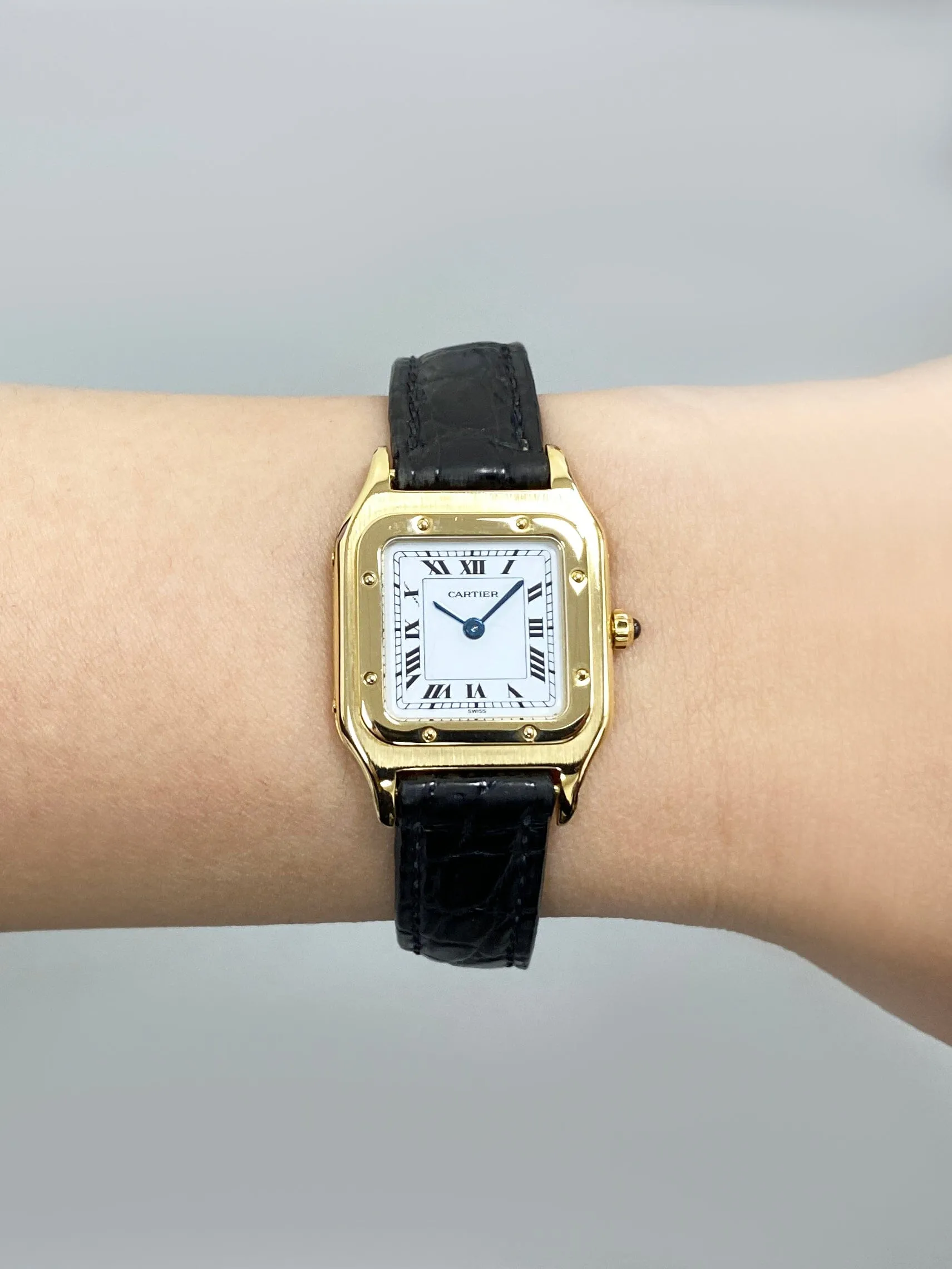Cartier Santos Dumont W1505556 White Dial Ladies Watch