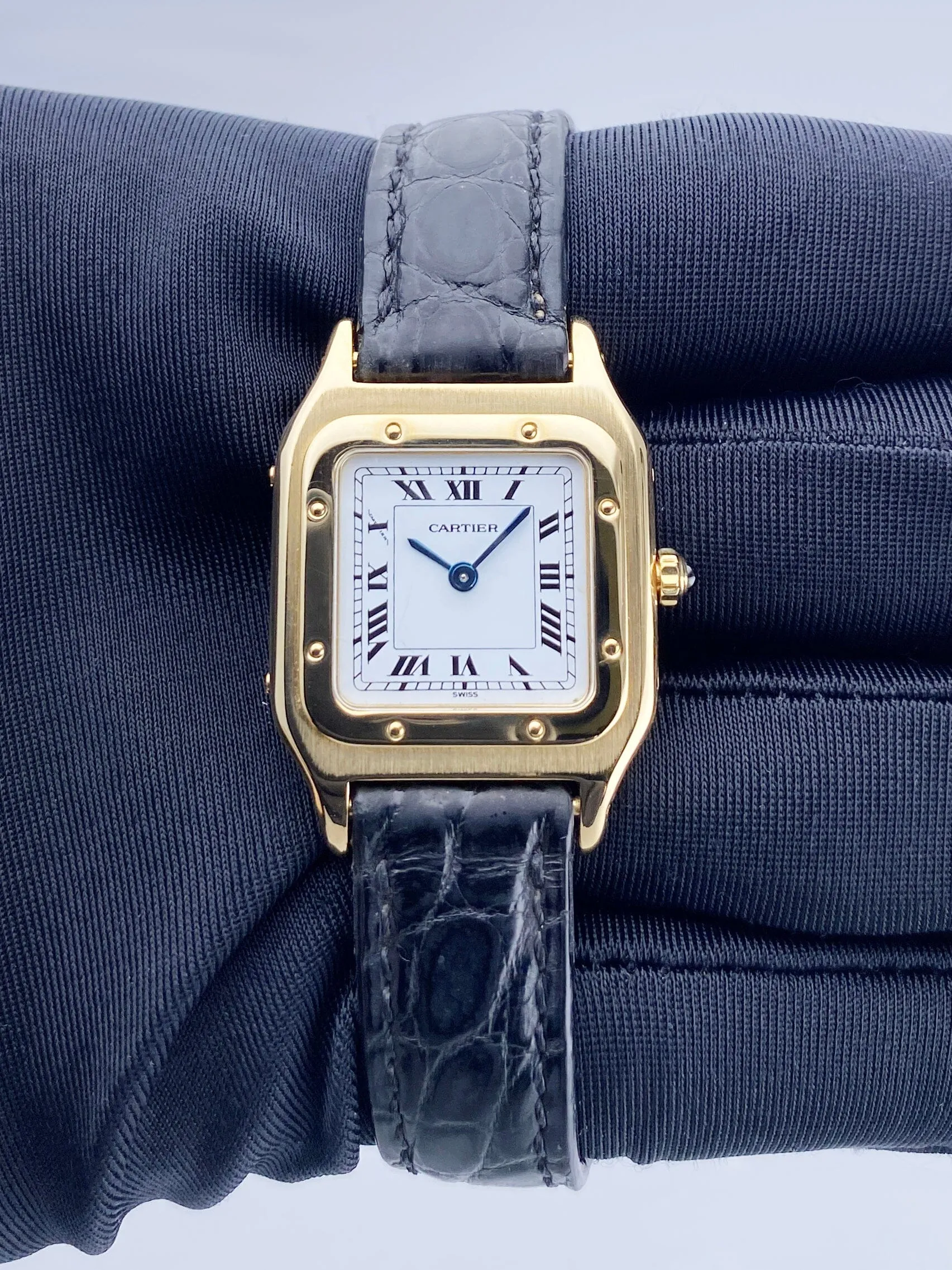 Cartier Santos Dumont W1505556 White Dial Ladies Watch