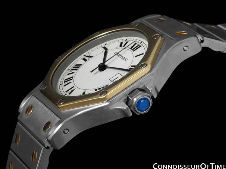 Cartier Santos Octagon Mens Midsize Watch, Automatic - Stainless Steel & 18K Gold