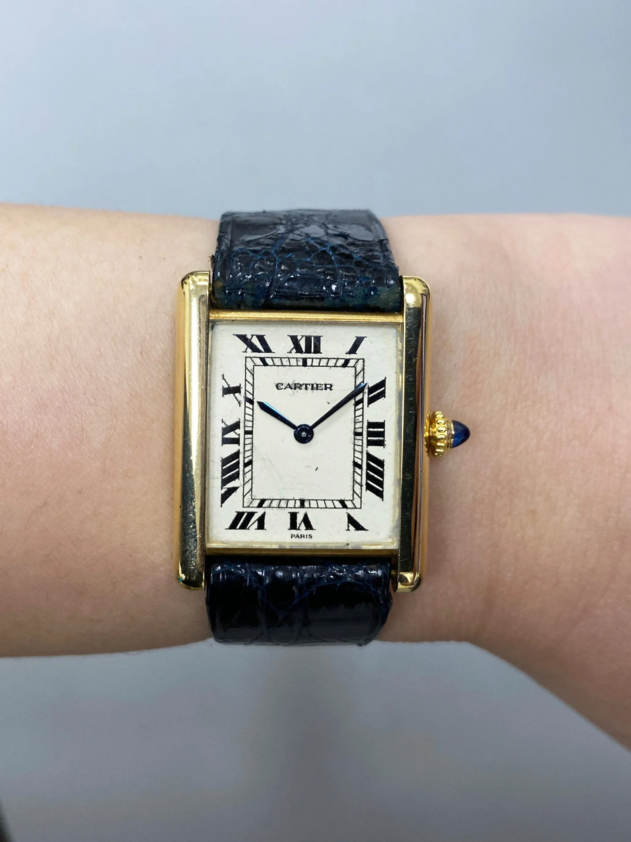 Cartier Tank 9601 Paris 18K Yellow Gold Ladies Watch