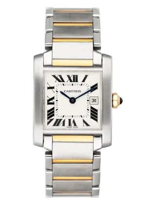 Cartier Tank Francaise W51012Q4 Two Tone Midsize Ladies Watch