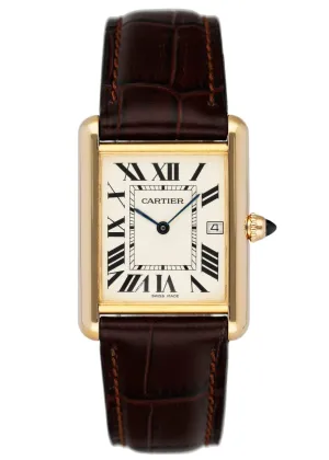 Cartier Tank Louis W1529756 18K Yellow Gold Mens Watch
