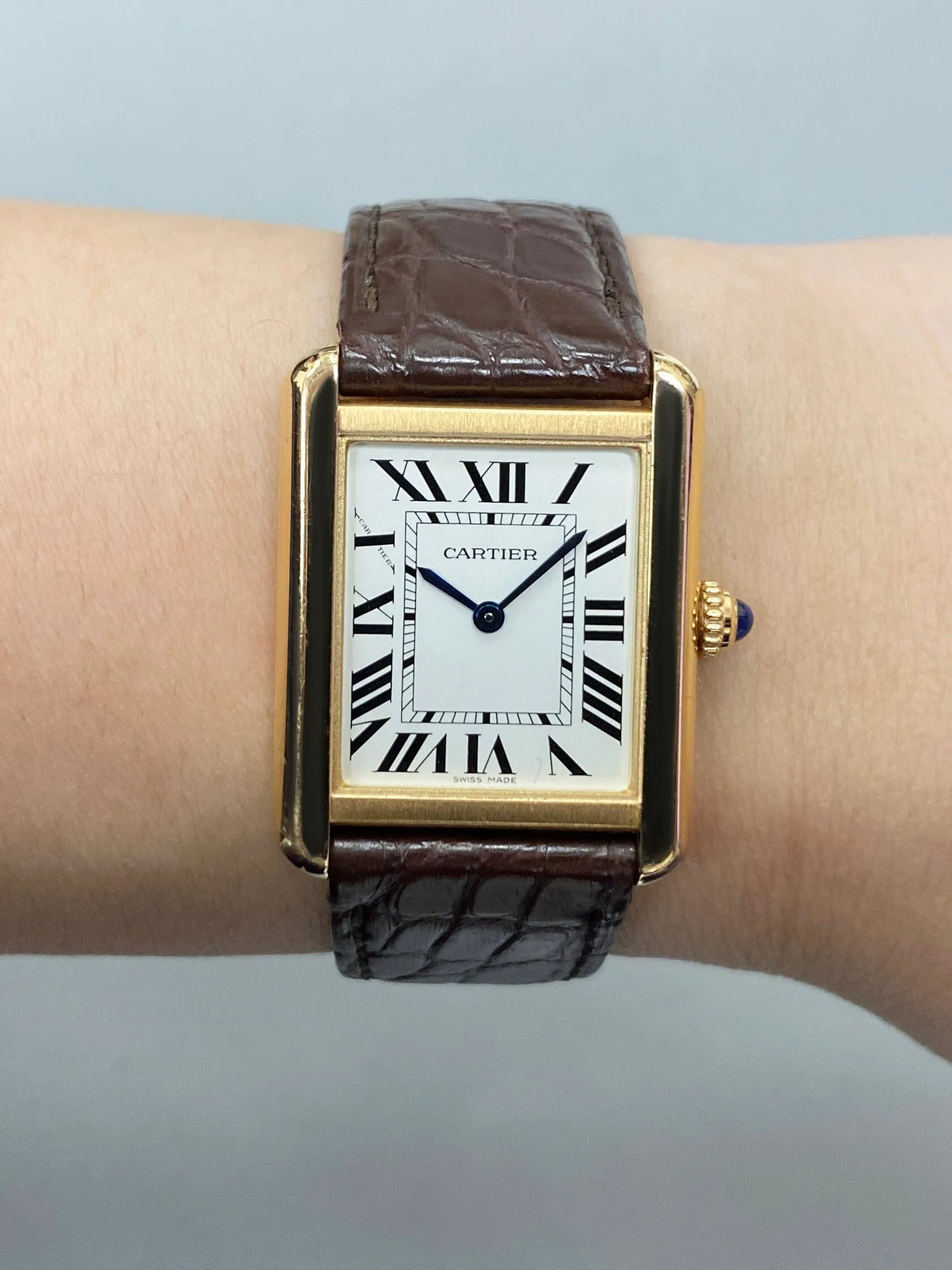 Cartier Tank Solo W5200024 18K Rose Gold Watch Box Papers