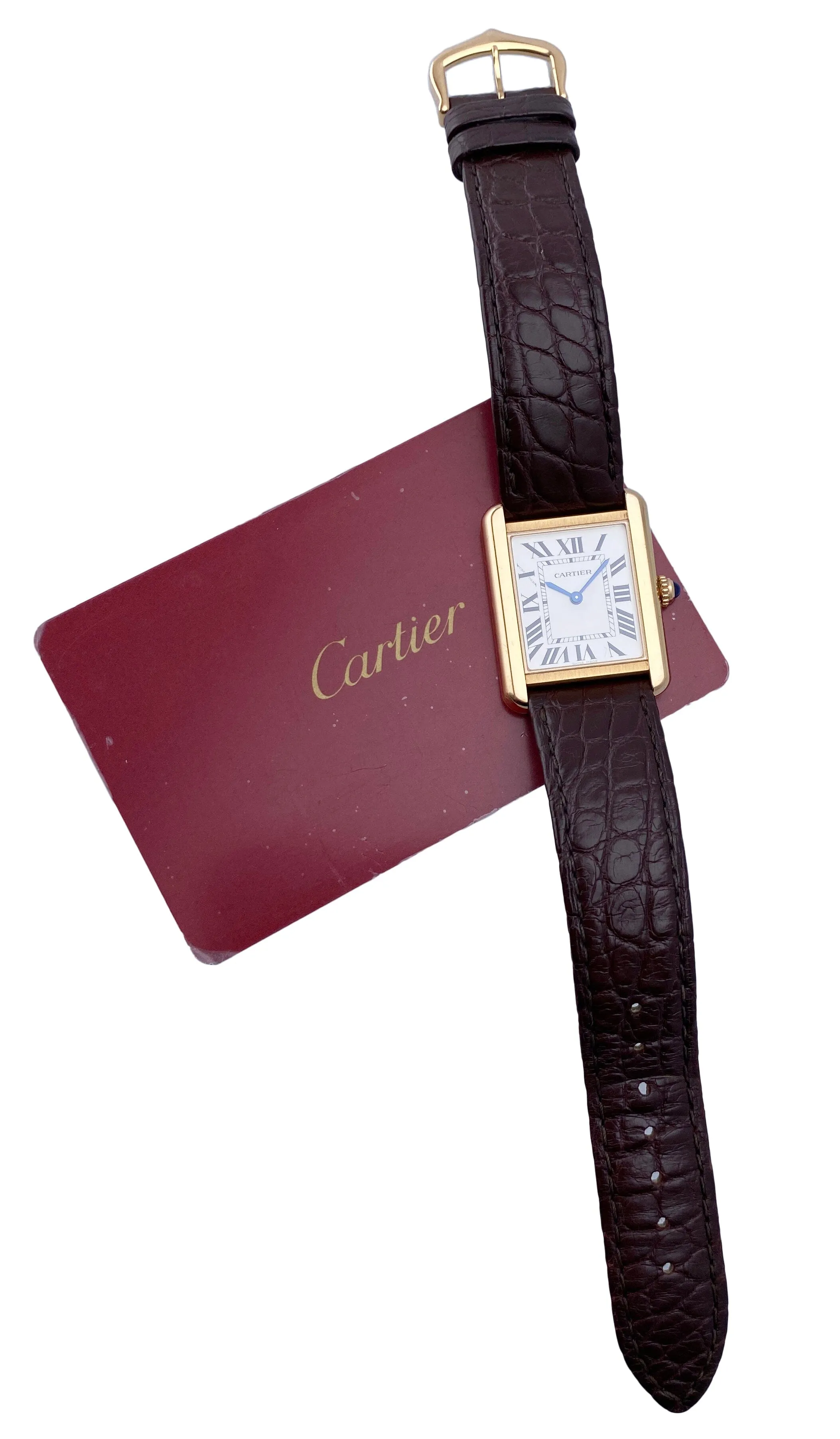 Cartier Tank Solo W5200024 18K Rose Gold Watch Box Papers