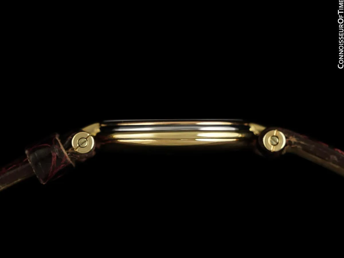 Cartier Vendome Trinity Ladies Solid 18K Gold Watch - Yellow, White & Rose Gold