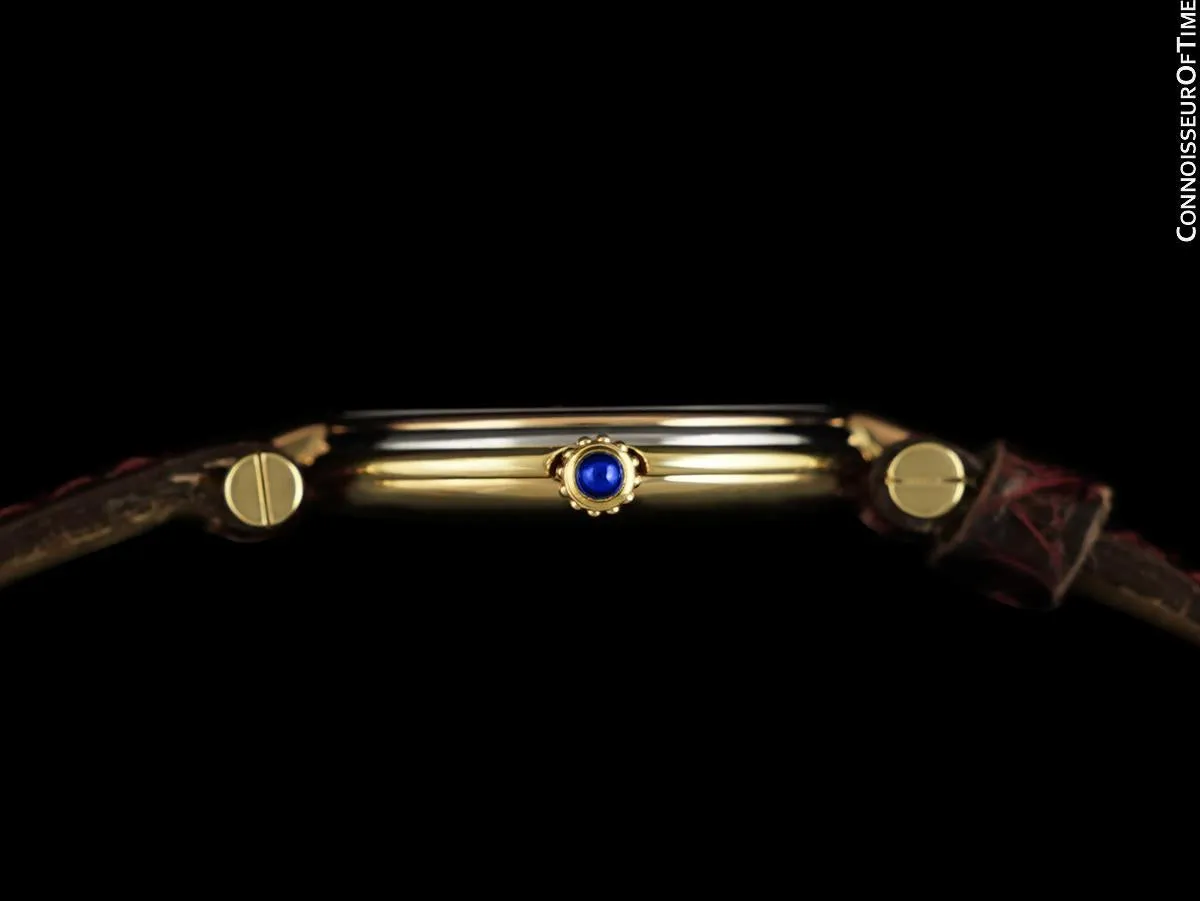 Cartier Vendome Trinity Ladies Solid 18K Gold Watch - Yellow, White & Rose Gold