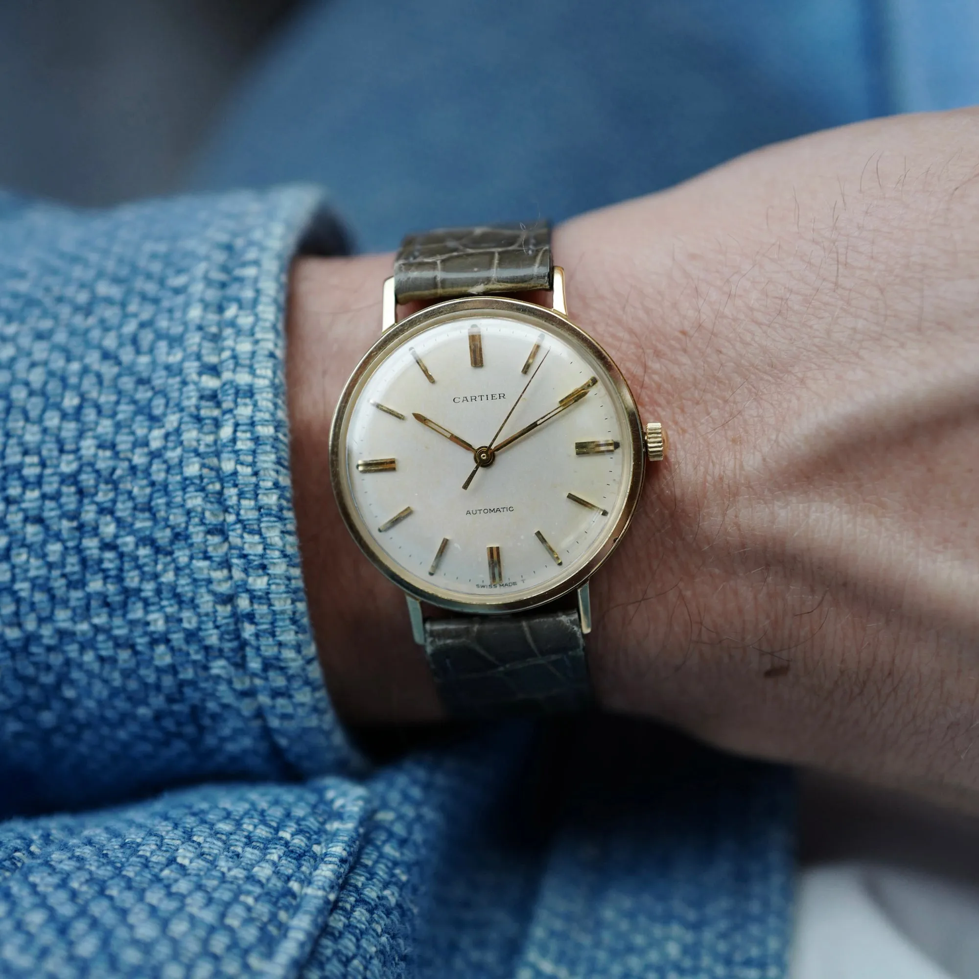 Cartier Yellow Gold Automatic Watch, 1960s