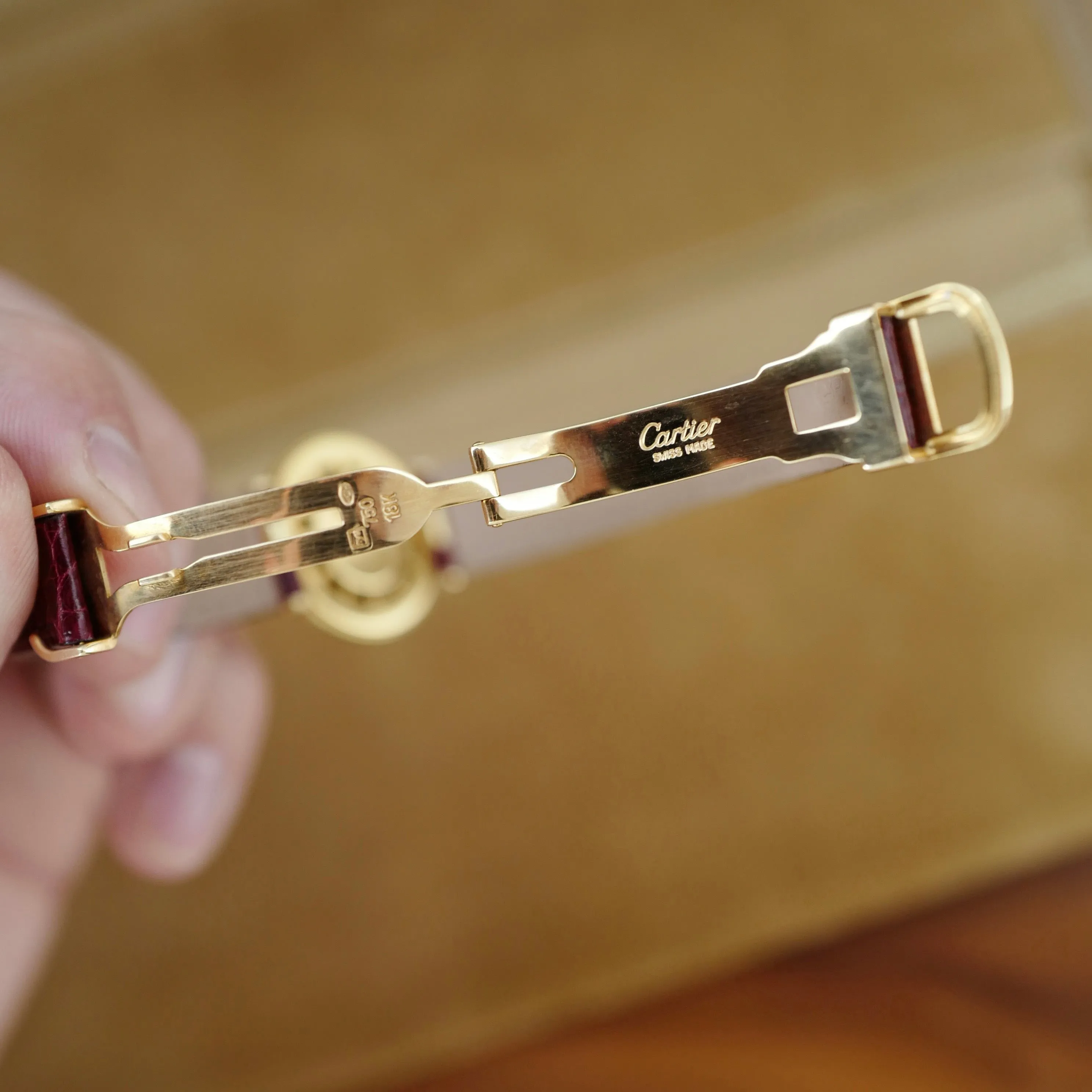 Cartier Yellow Gold Gouvernail Helm Watch (New Arrival)