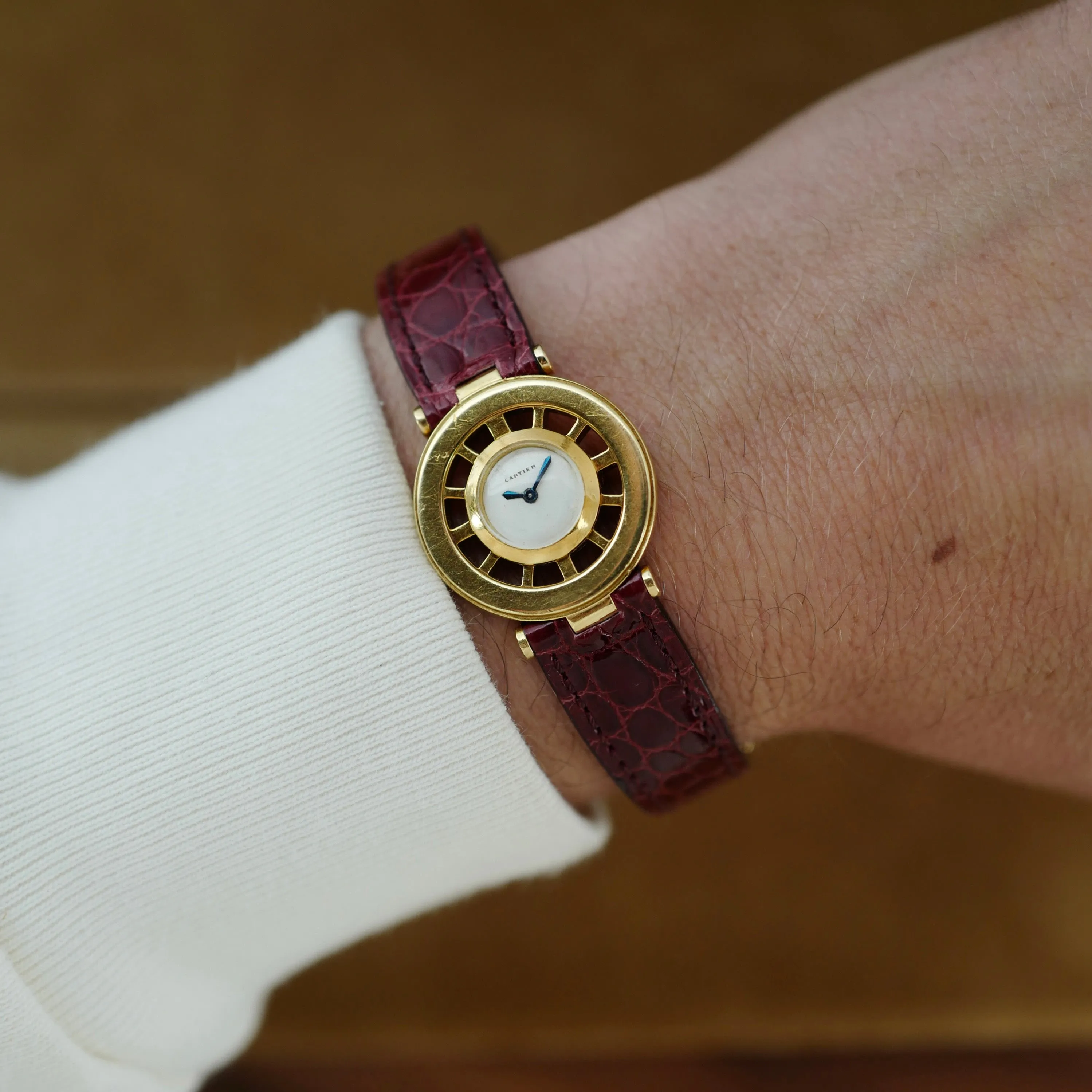 Cartier Yellow Gold Gouvernail Helm Watch (New Arrival)