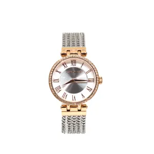 Cerruti Ladies Watch With Rose GoldÂ CaseÂ & SilverÂ Dial Metal Bracelet