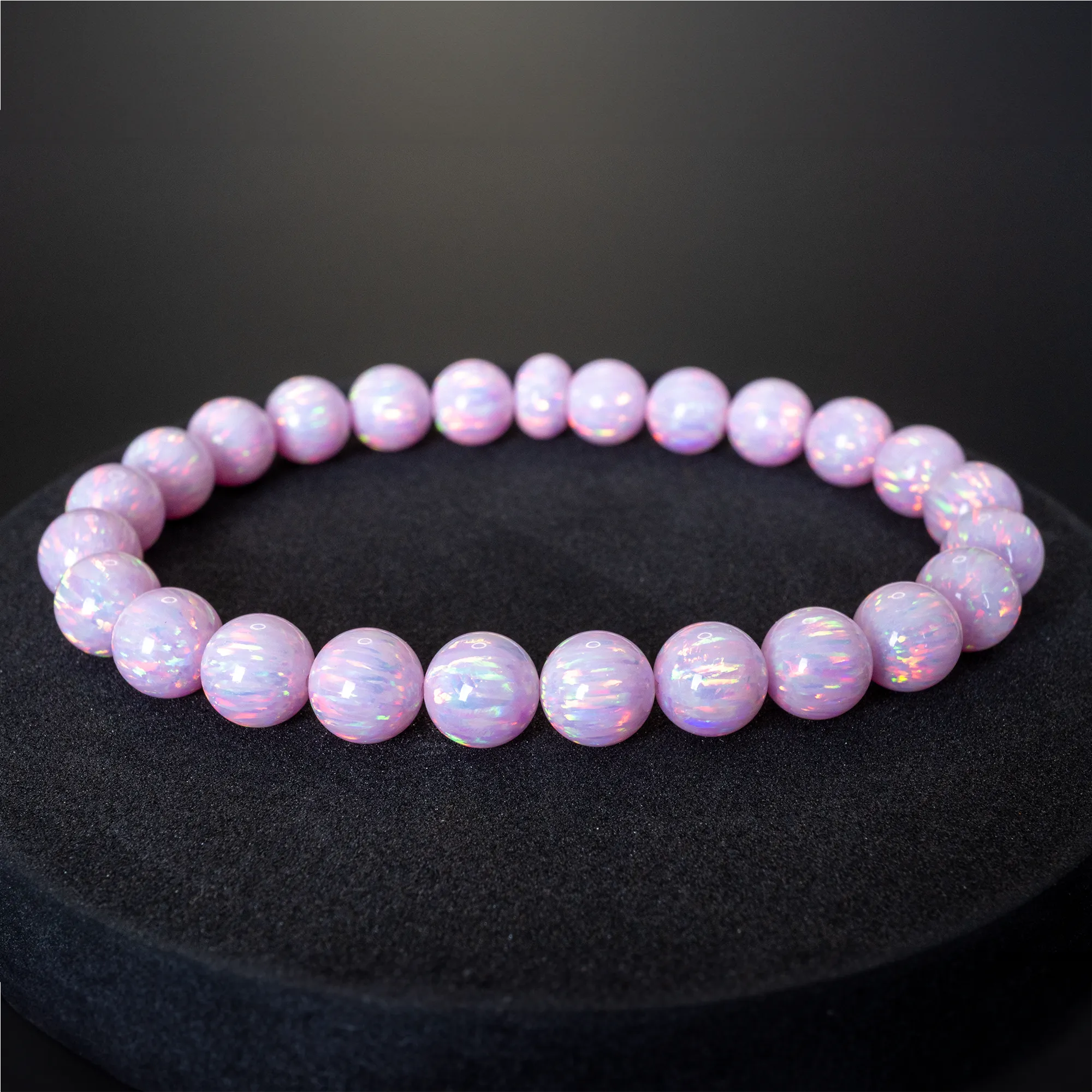 Cherry Blossom Opal Beaded Bracelet