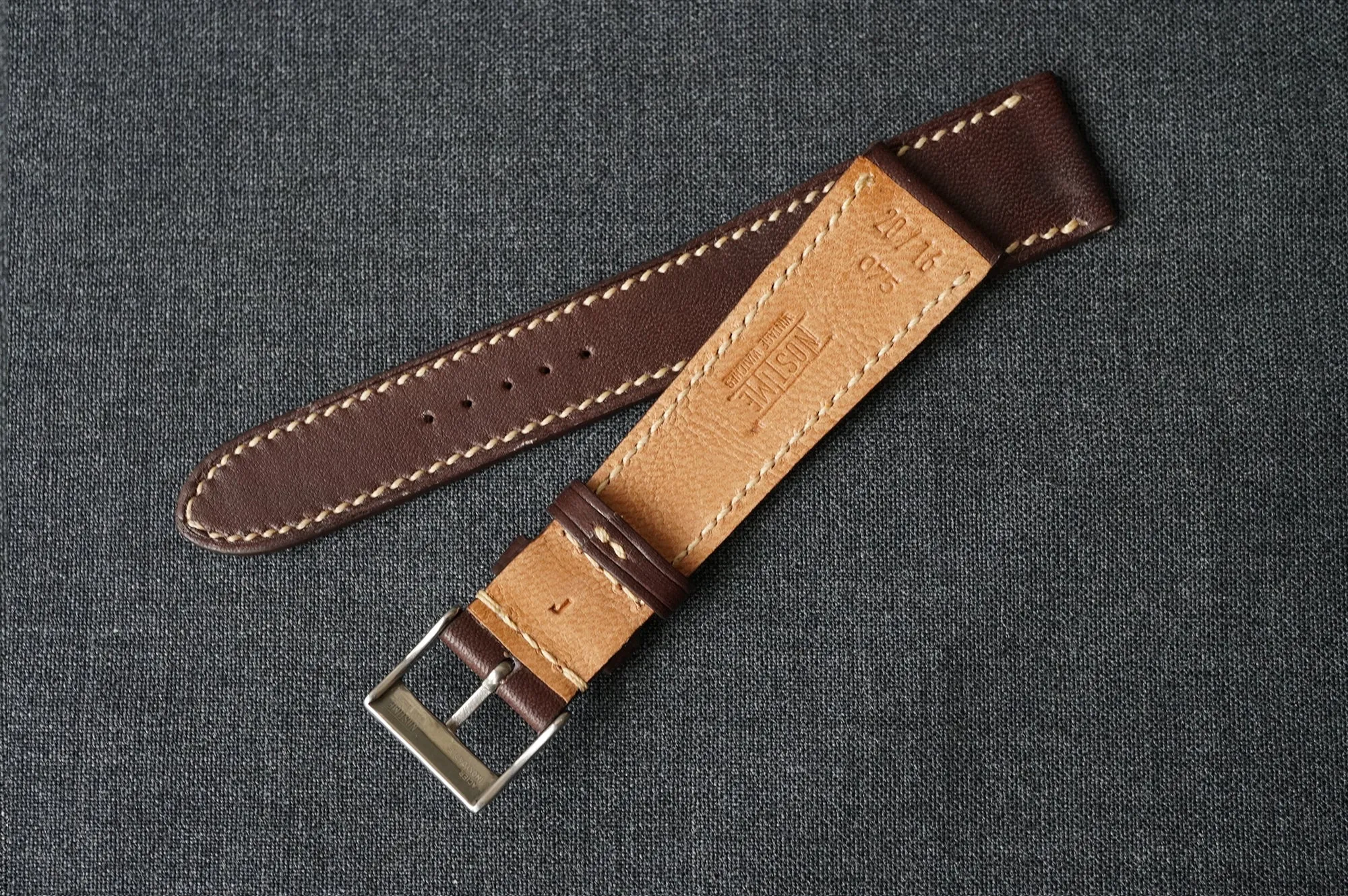 CHOCOLATE BROWN NOVONAPPA SMOOTH CALF CUSTOM MADE STRAP