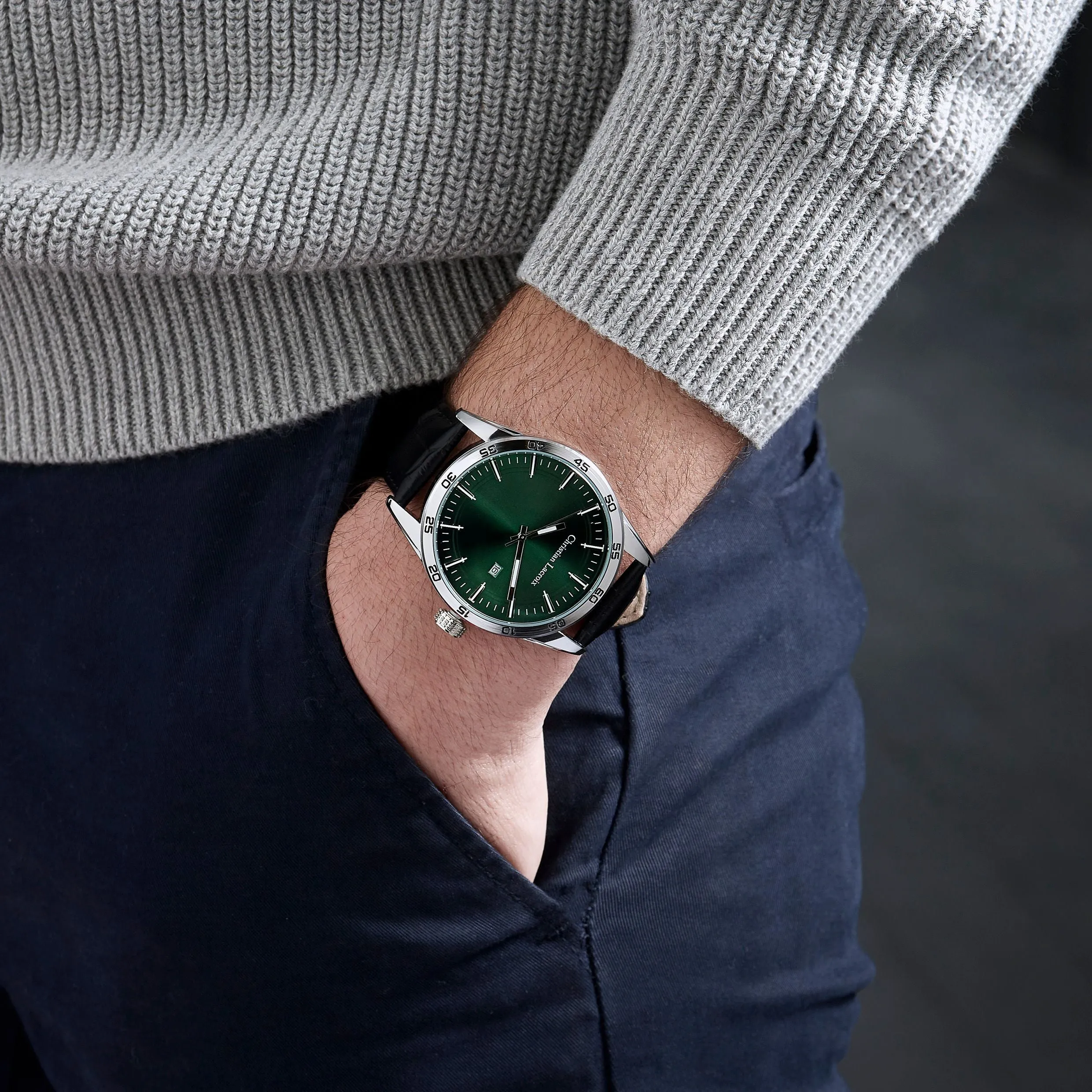 CHRISTIAN LACROIX LMD447A - Date watch Tempus Black / Green