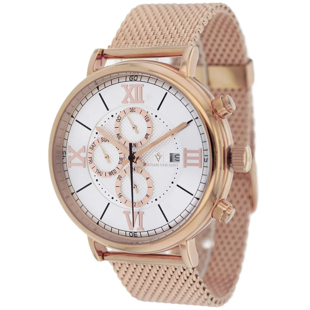 Christian Van Sant Men's White Dial Watch - CV1122