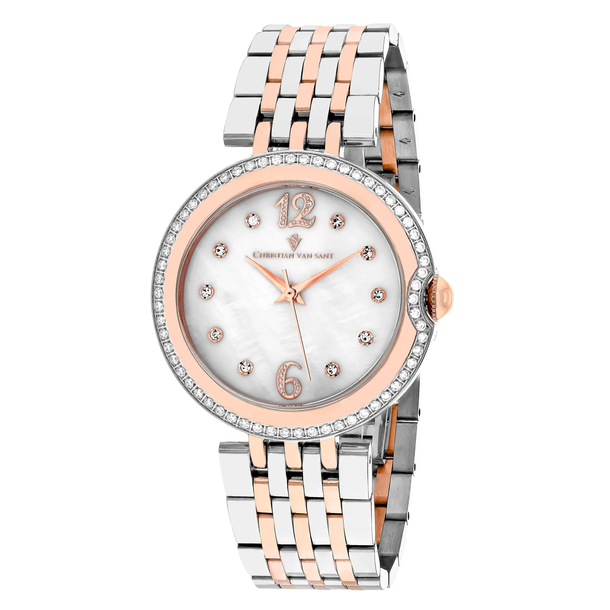 Christian Van Sant Women's Jasmine White MOP Dial Watch - CV1616