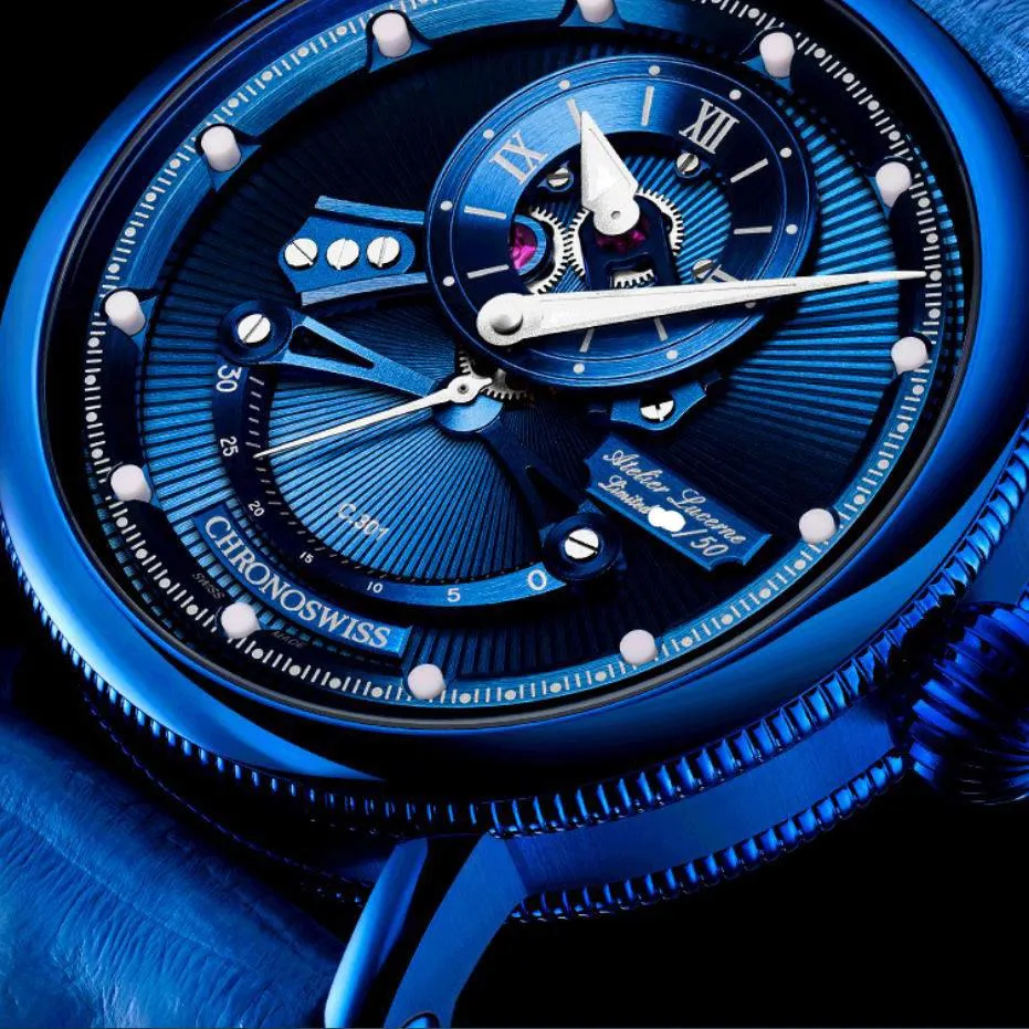 Chronoswiss Open Gear Resec Electric Blue Limited Edition 50pezzi 44mm Blue Automatic Finish Finish Blue CH-6926-BLSI
