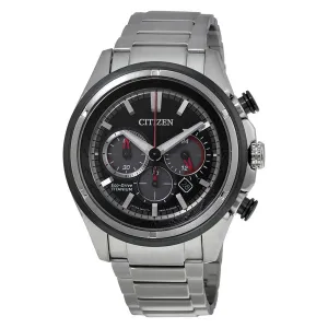 Citizen Eco Drive Chronograph Black Dial Men's Watch CA4240-82E