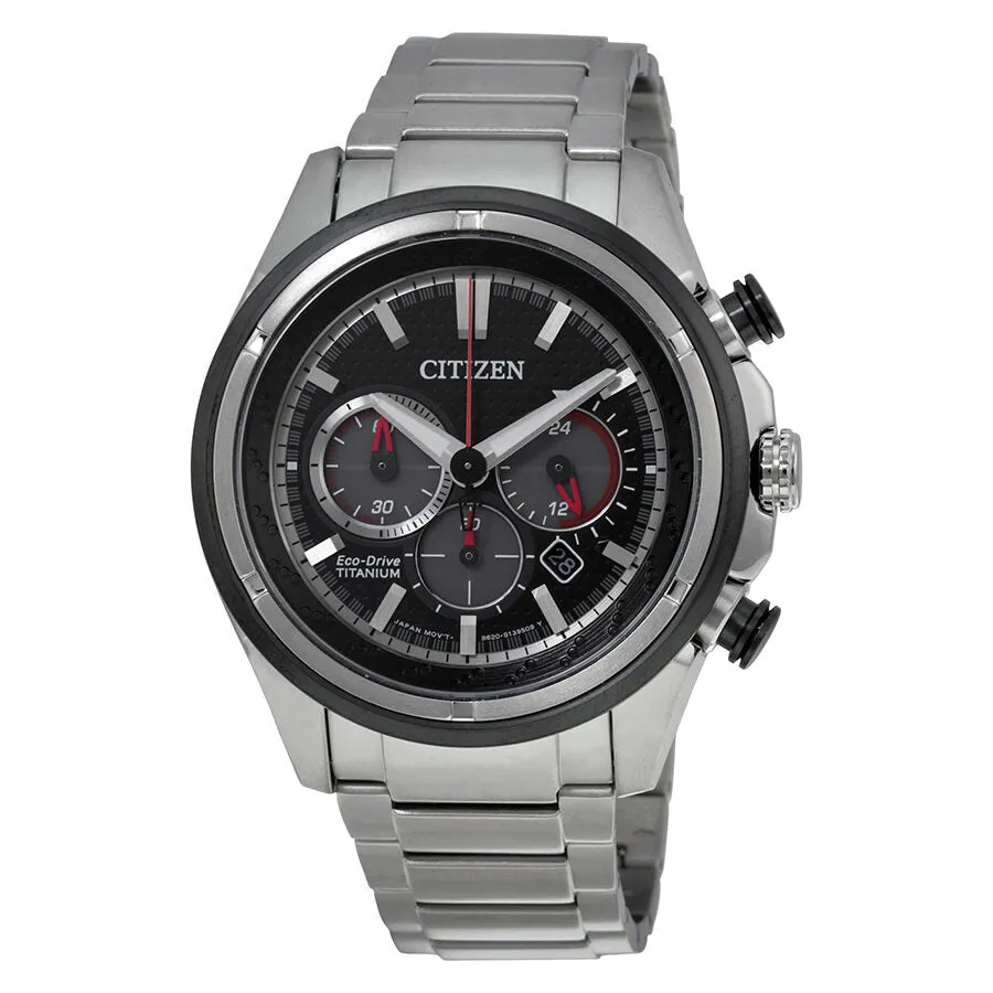 Citizen Eco Drive Chronograph Black Dial Men's Watch CA4240-82E