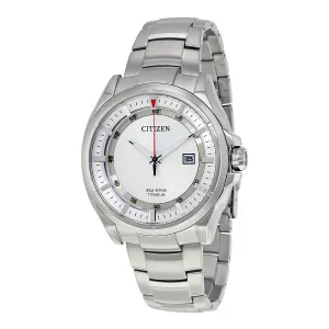 Citizen Eco-Drive Titanium Sapphire Crystal Silver Dial Men's Watch AW1400-52A