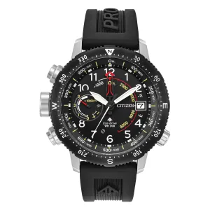 Citizen Promaster Altichron Mens Eco Drive Stainless Steel Rubber Strap Watch