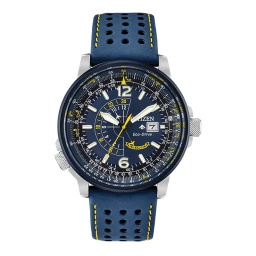 Citizen Promaster Blue Angels Nighthawk Mens Eco Drive Blue Leather Strap Watch