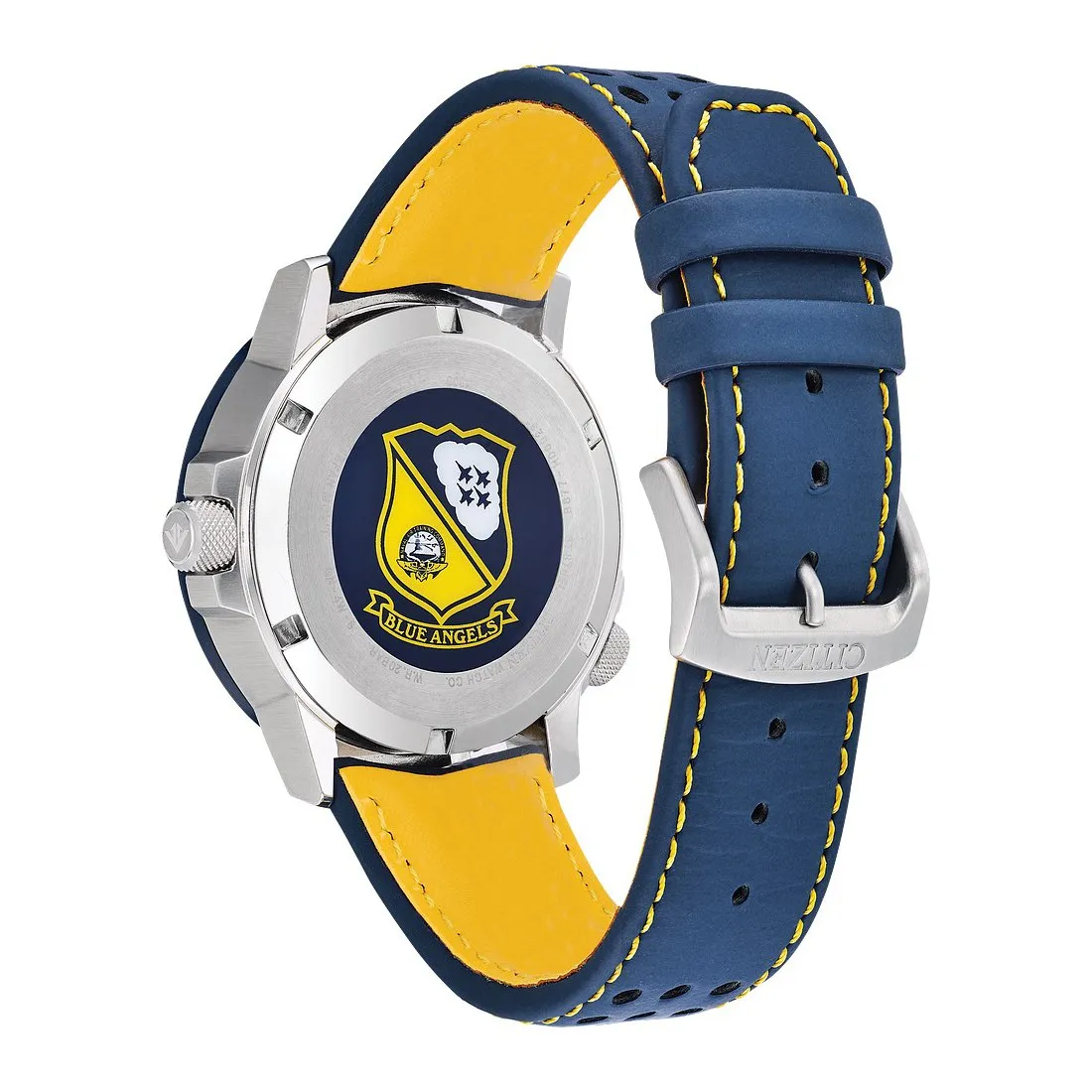 Citizen Promaster Blue Angels Nighthawk Mens Eco Drive Blue Leather Strap Watch
