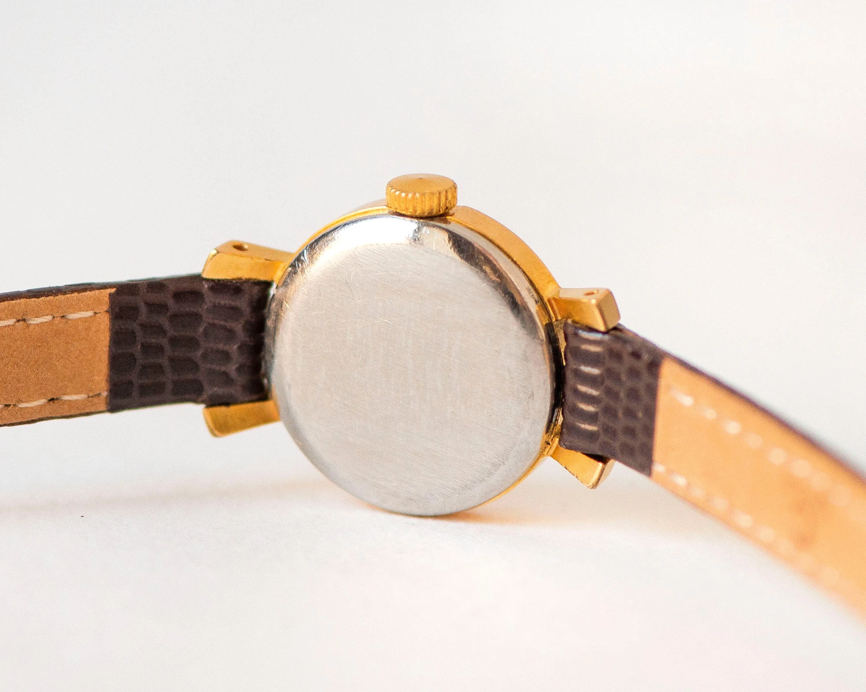 Classic lady wristwatch gold plated Glory, vintage women watch sunburst dial delicate watch  for women jewelry gift new premium leather band