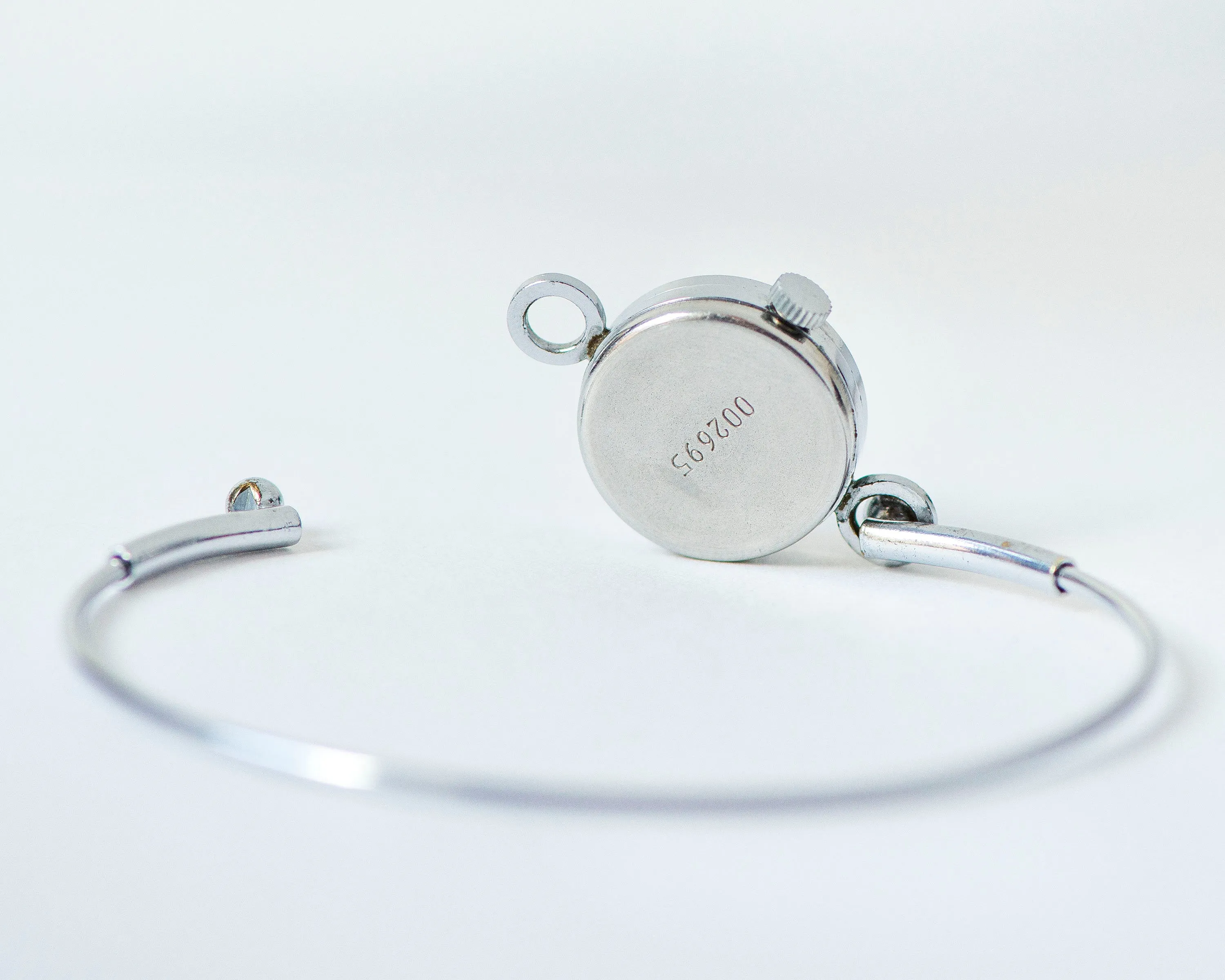 Cocktail watch for women vintage Seagull, tiny bracelet lady watch gift, Roman numerals watch bracelet silver shade, lady wristwatch jewelry
