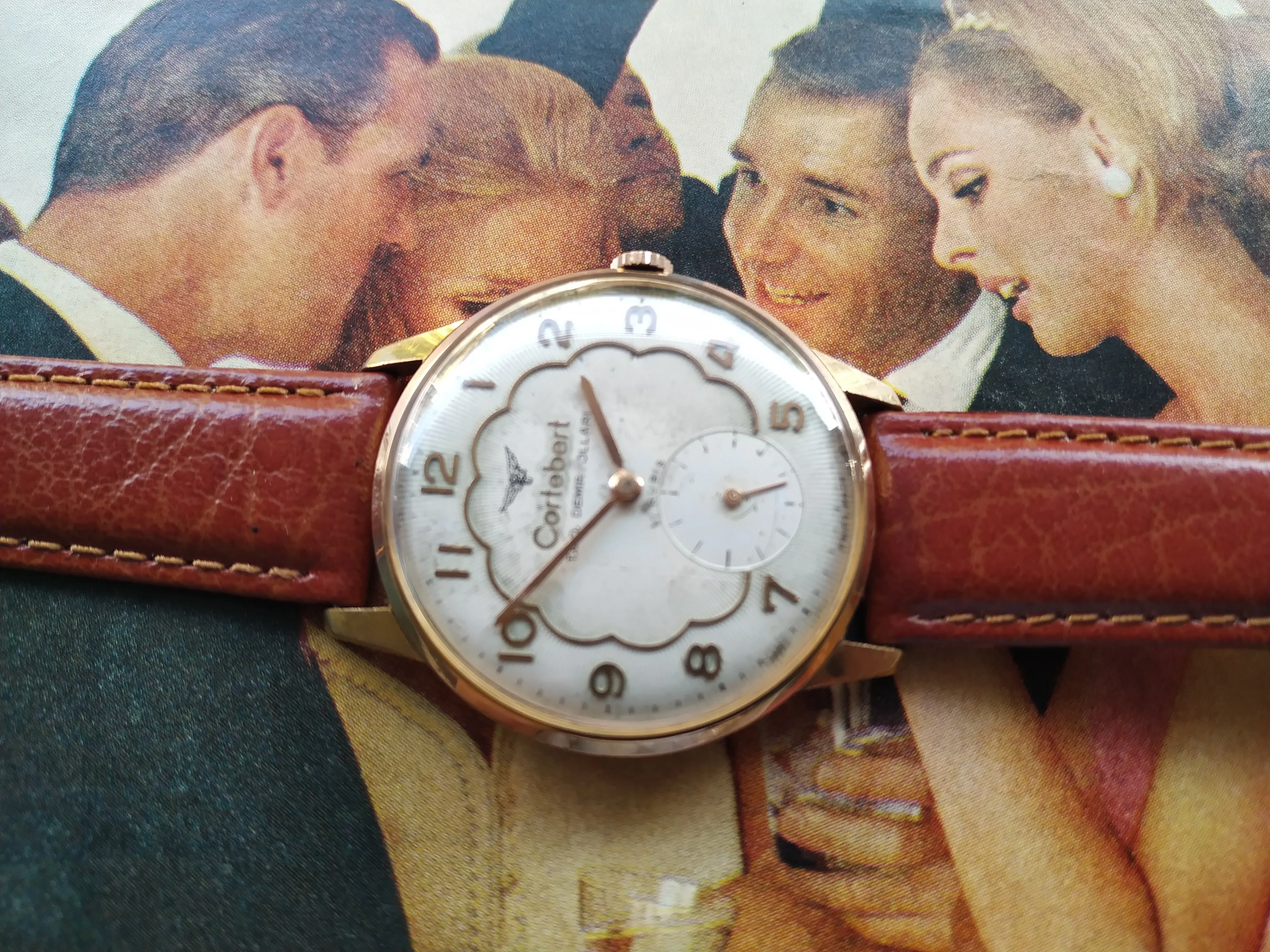 Cortebert Sub Second Turkish Railroad Wristwatch