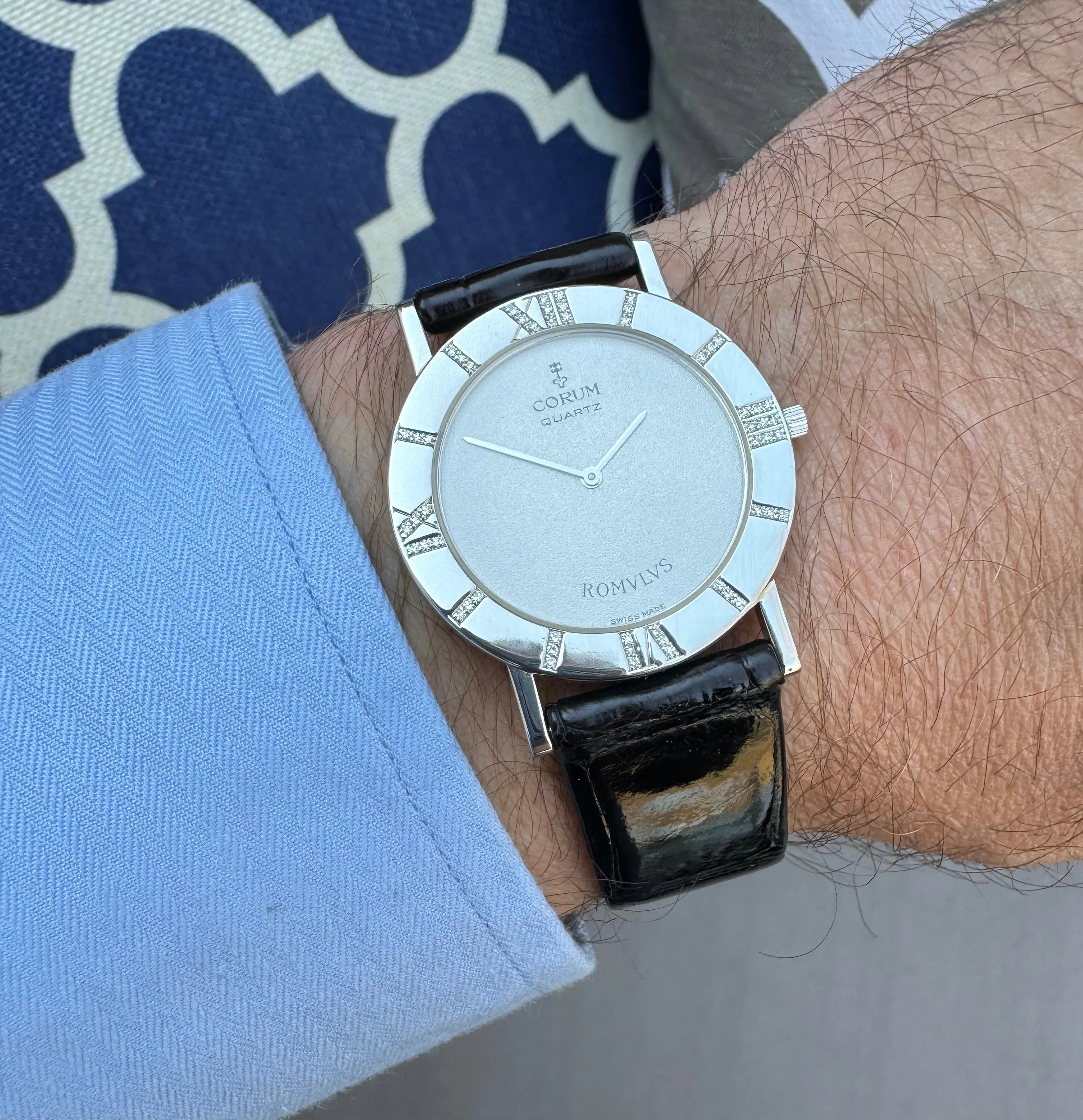 Corum Romvlvs Romulus Mens Watch - Platinum & Corum Factory Diamonds