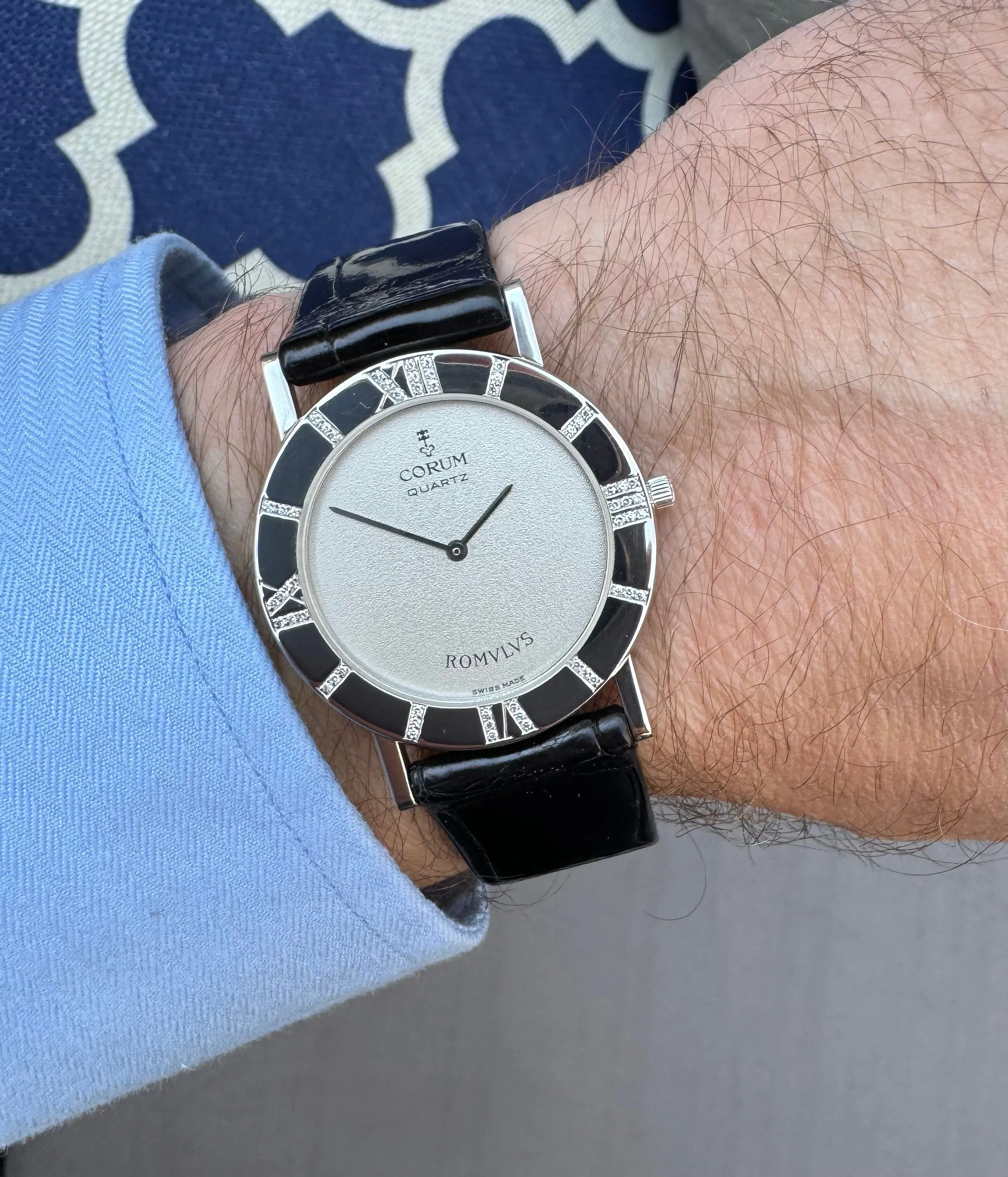 Corum Romvlvs Romulus Mens Watch - Platinum & Corum Factory Diamonds