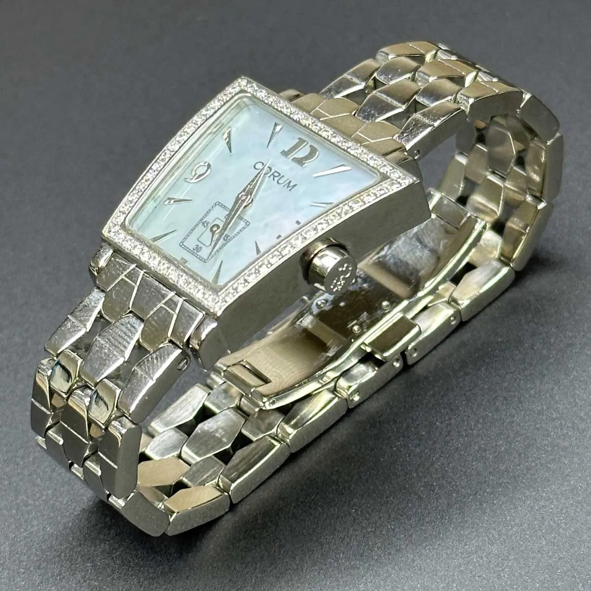 Corum Trapeze Blue MOP Dial Diamond Bezel