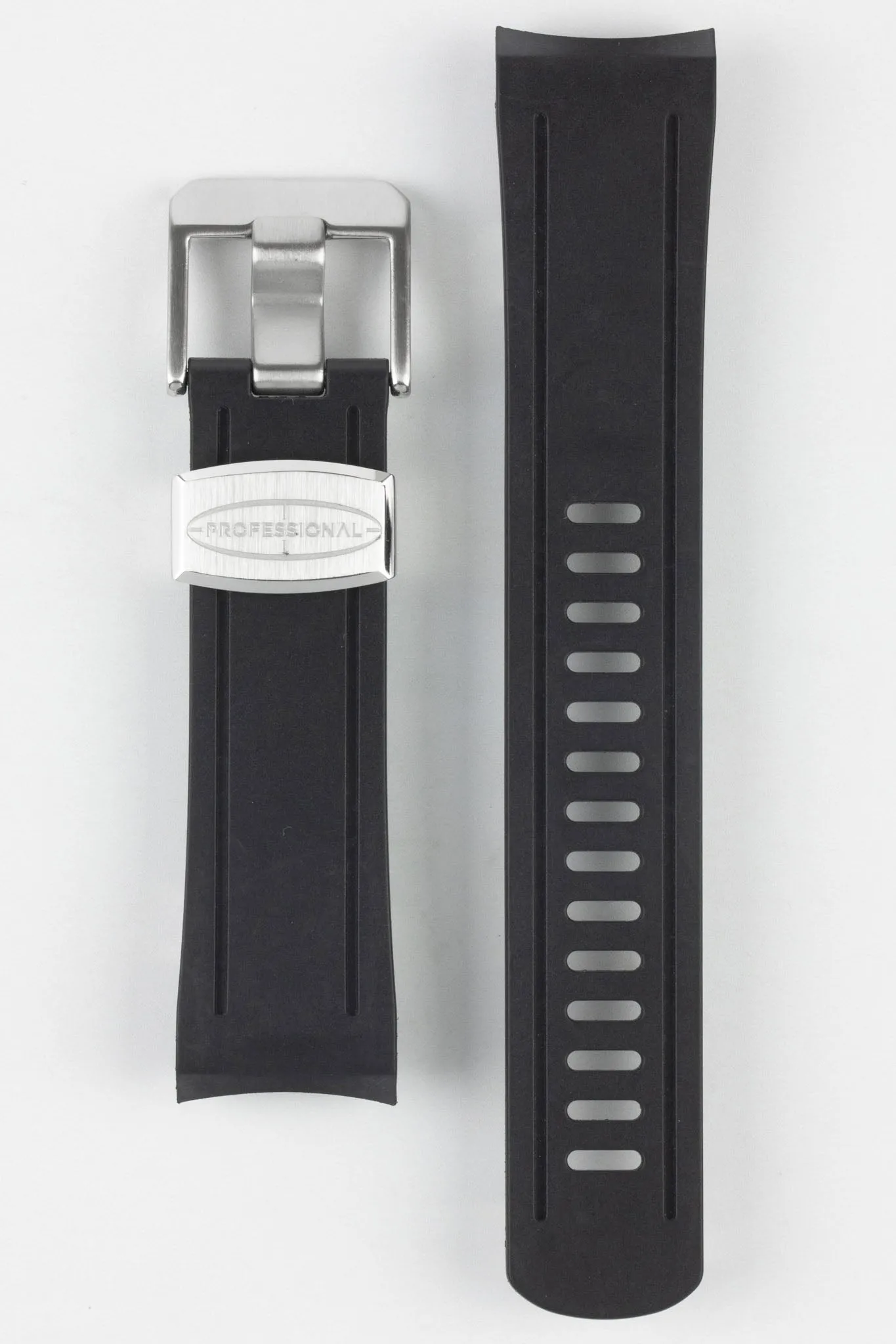CRAFTER BLUE CB04 Rubber Watch Strap for Seiko Shogun Series – BLACK