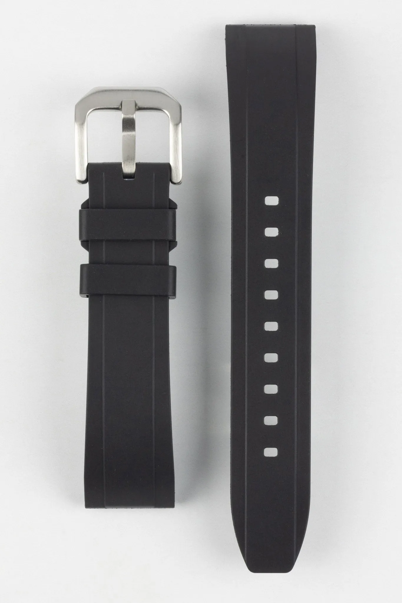 CRAFTER BLUE UX03 Black FKM Rubber Watch Strap