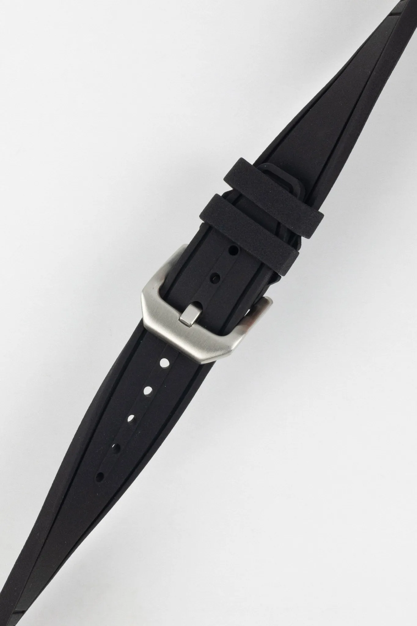 CRAFTER BLUE UX07 Black FKM Rubber Watch Strap
