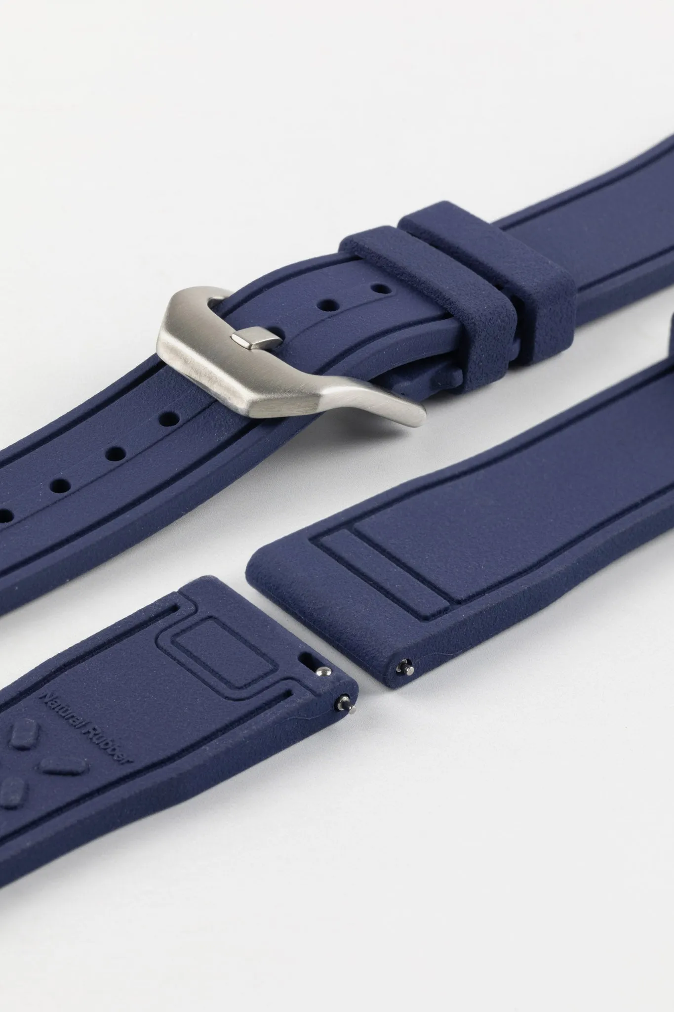 CRAFTER BLUE UX07 Navy FKM Rubber Watch Strap