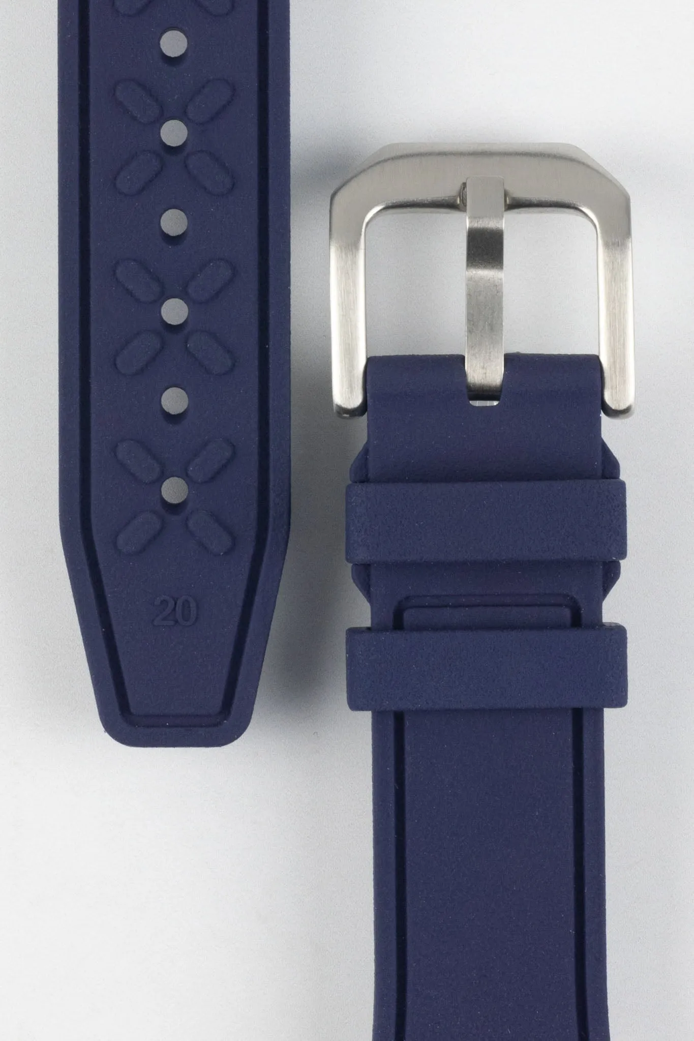 CRAFTER BLUE UX07 Navy FKM Rubber Watch Strap