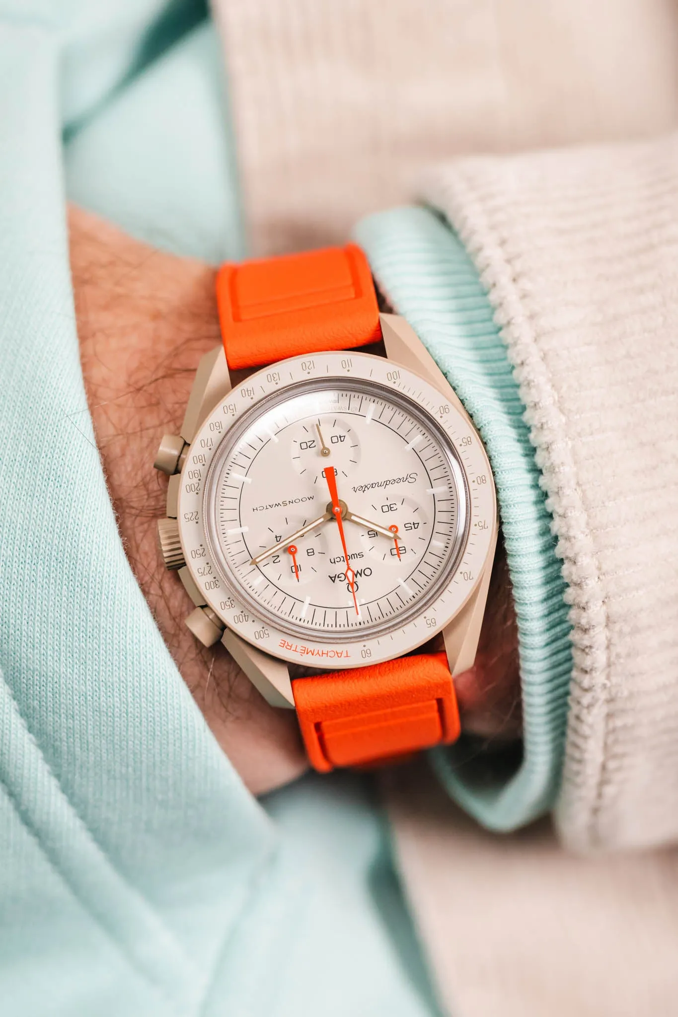 CRAFTER BLUE UX07 Orange FKM Rubber Watch Strap