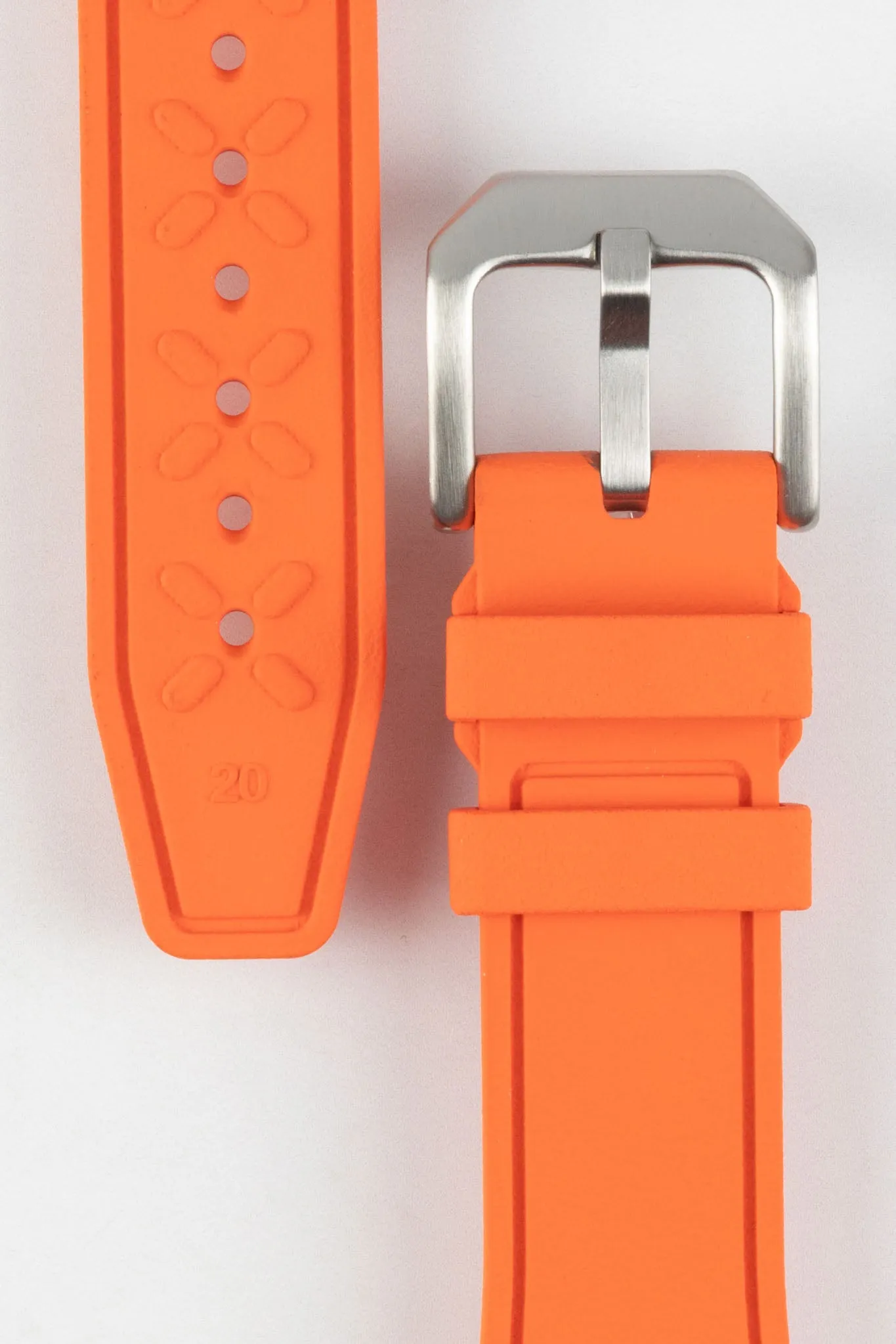 CRAFTER BLUE UX07 Orange FKM Rubber Watch Strap