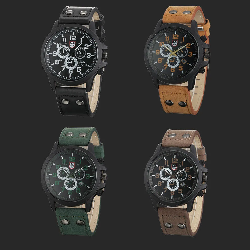 Creative Vintage Classic Watches Men Daily Life Waterproof Strap Sport Army Quartz-watch Casual Charm Watch
